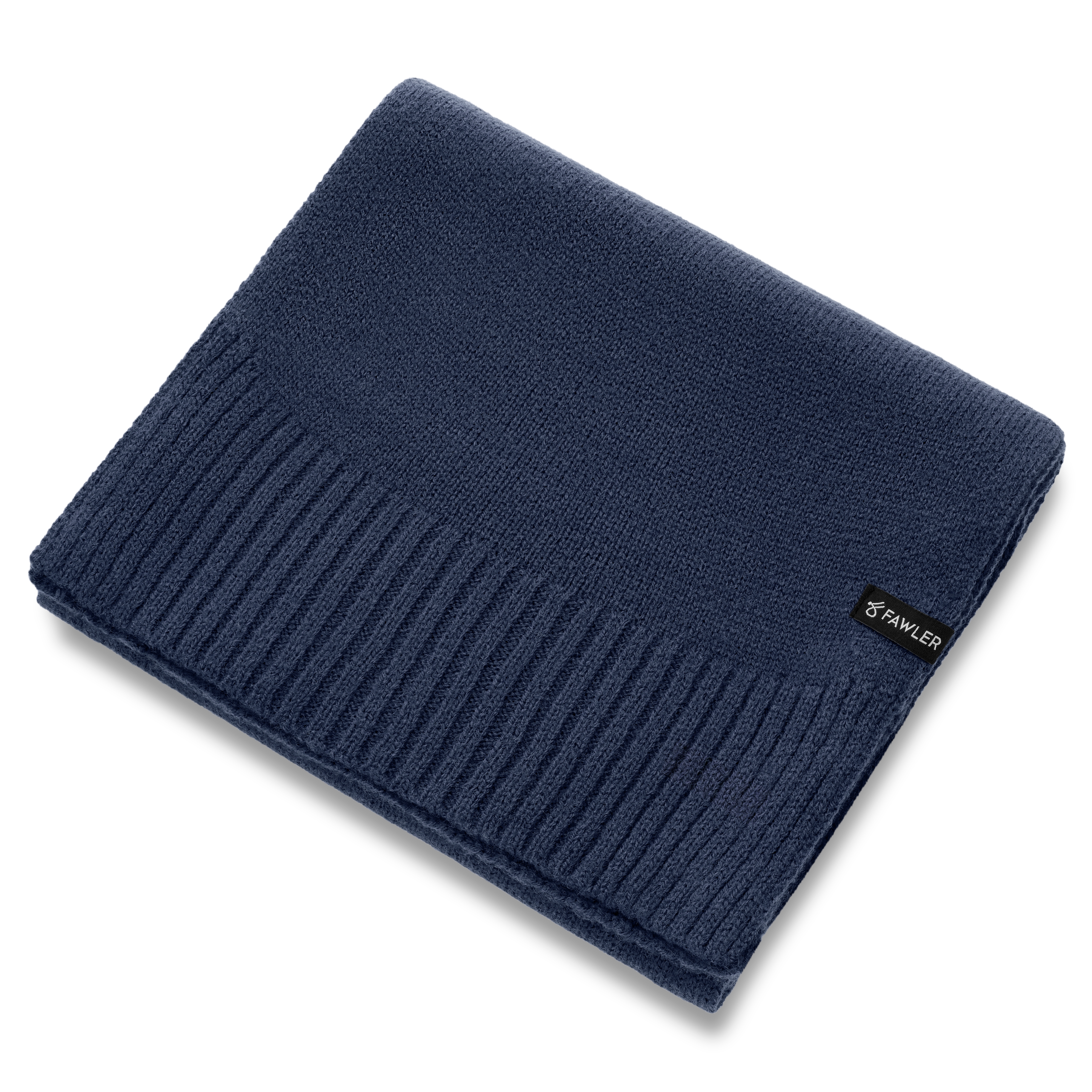 Kaleb | Navy Merino Kane Scarf - 2