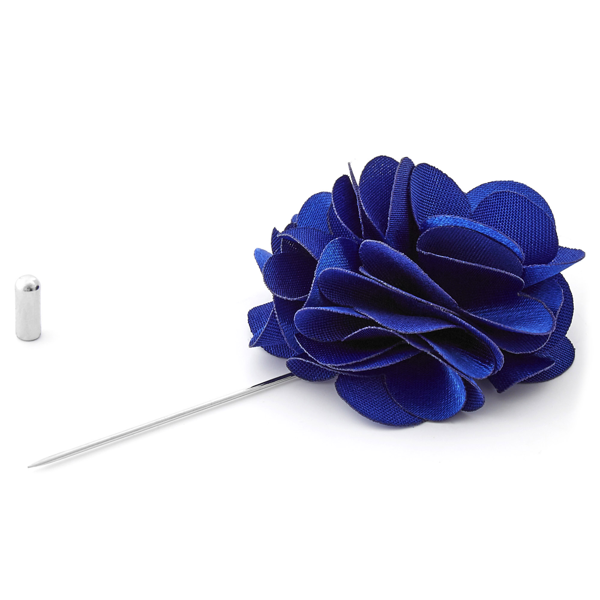 Luxuriöse Königsblaue Blumen Reversnadel - 2
