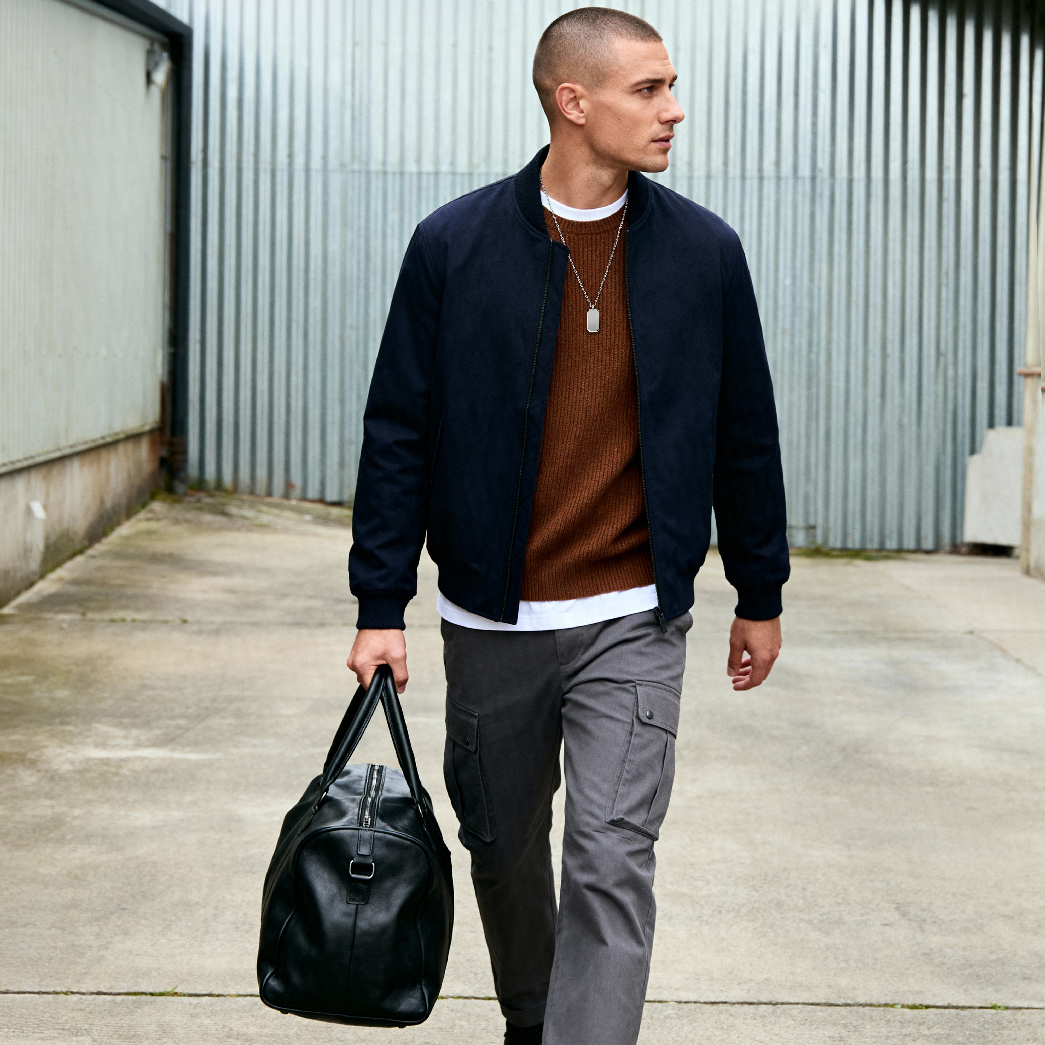 Zirconia-Studded Silver-Tone ID Pendant Necklace - 2