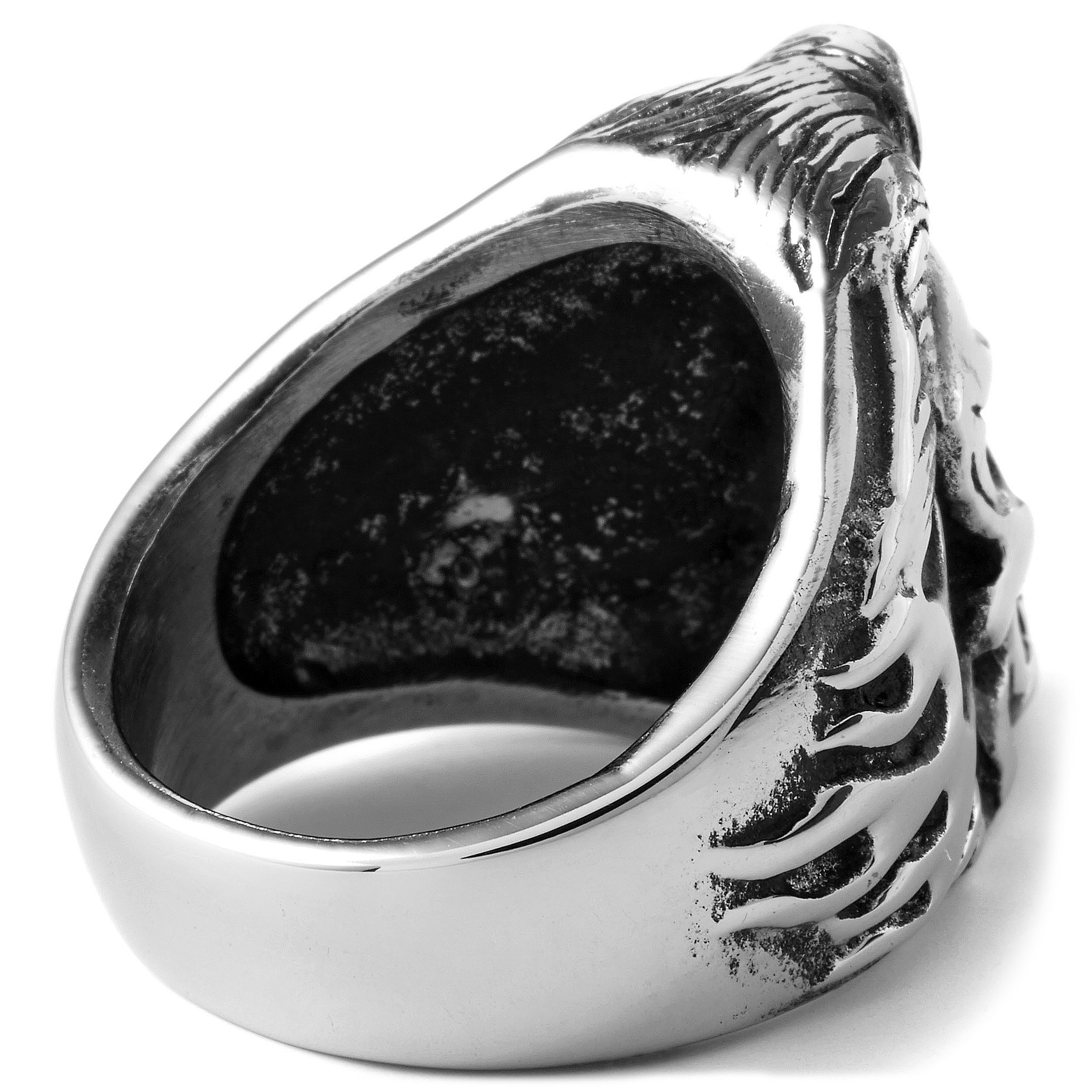 Tērauda Elvis galvaskausa gredzens - 2