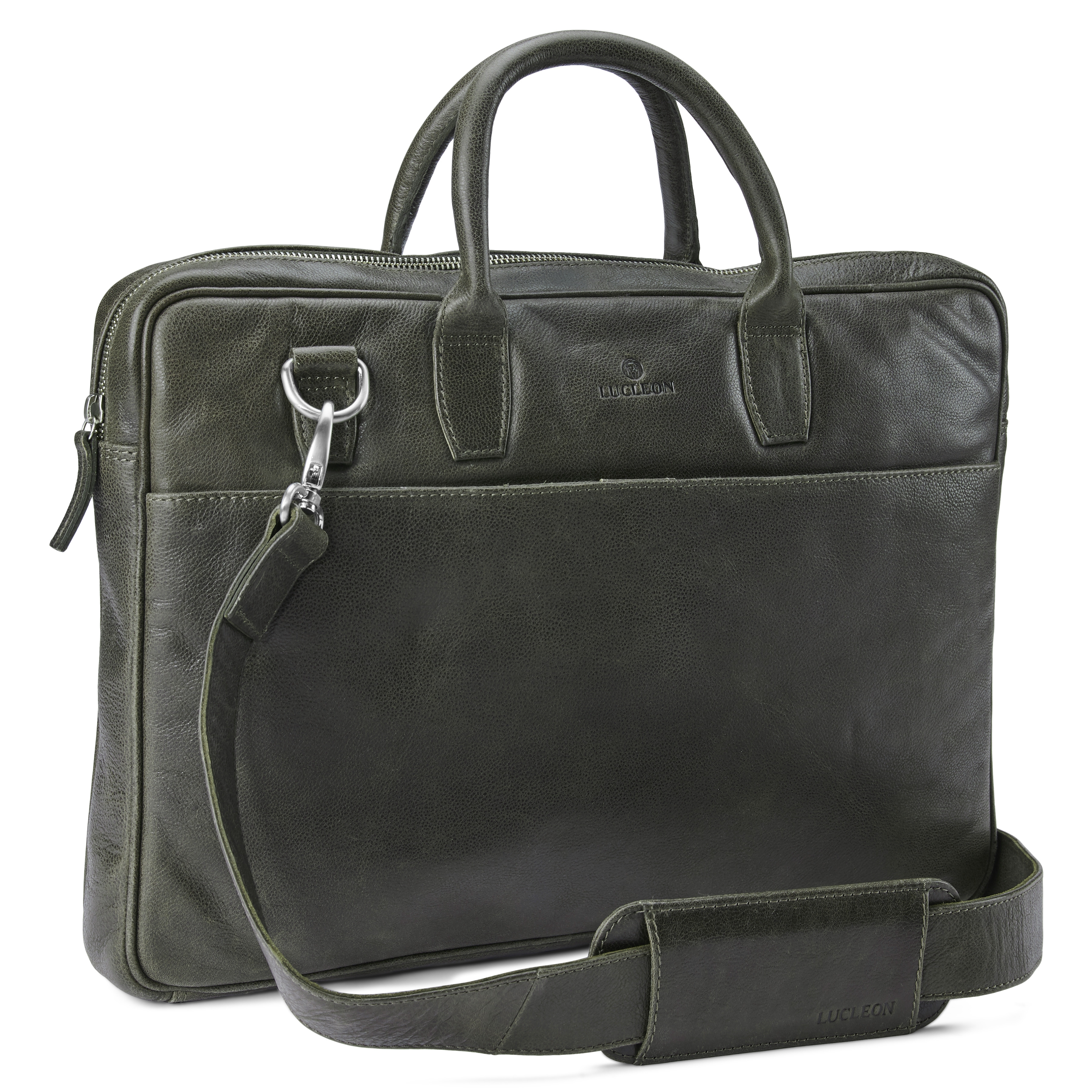 Licio Slim 15” Executive Braungraue Ledertasche - 9