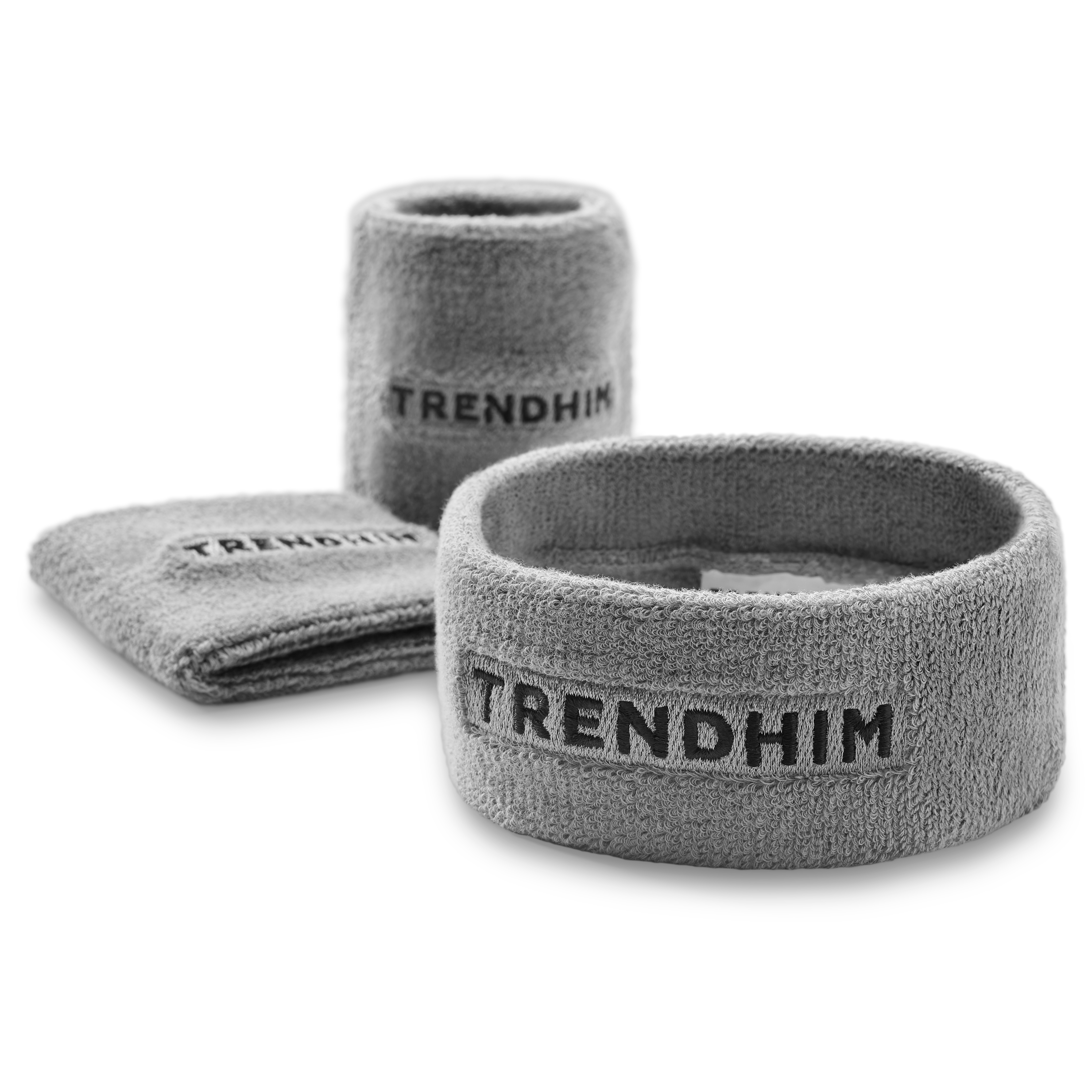 Grått Svettebånd Sett | Pannebånd og armbånd - 2