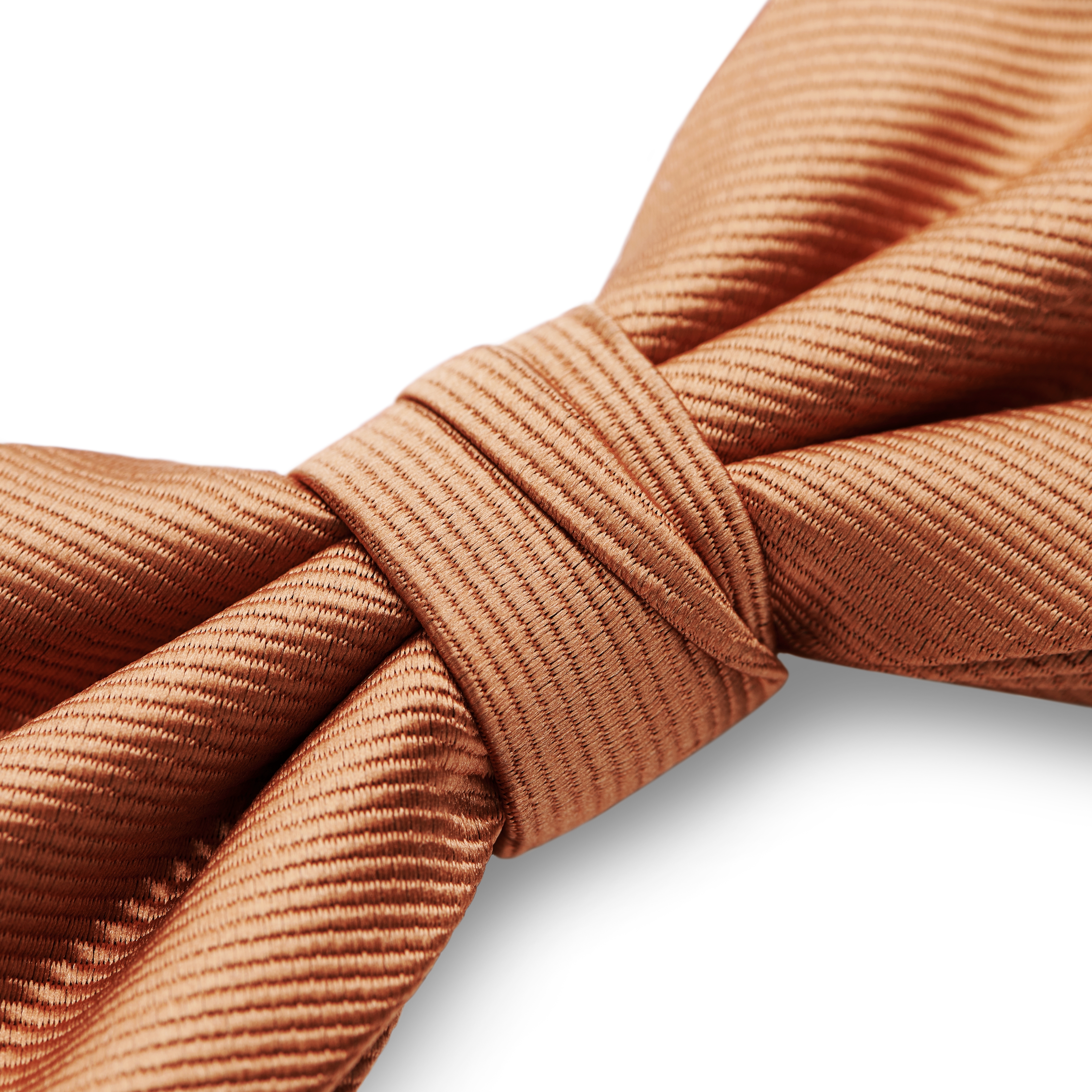 Cognac Pre-Tied Grosgrain Bow Tie - 4