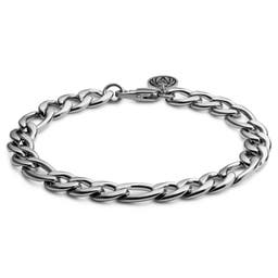 Essentials | 10 mm Silver-tone Figaro Chain Bracelet