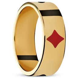 Ace | Guldfarvet Pokerkort Kulør Ring