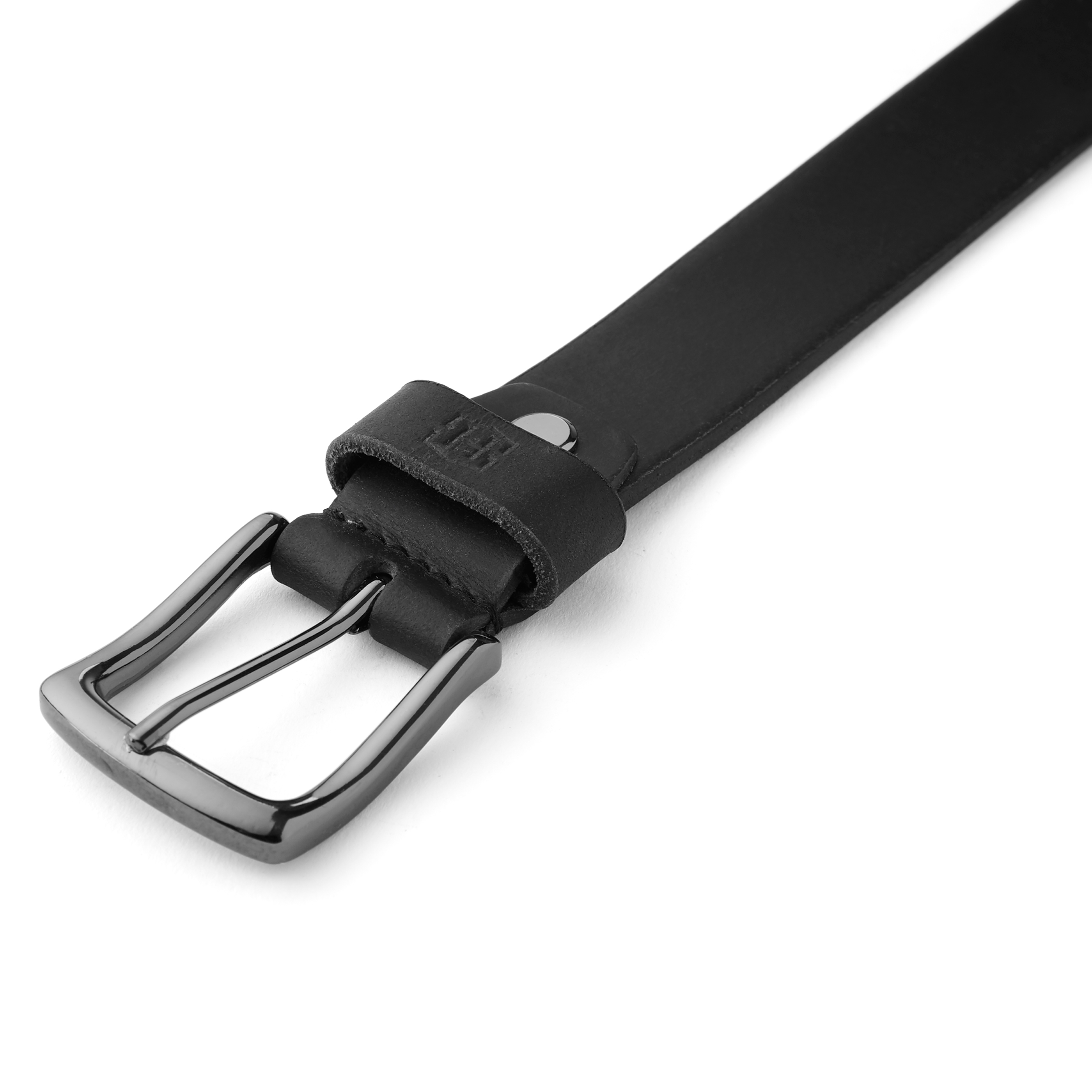 Czarny skórzany pasek Sasha - 3