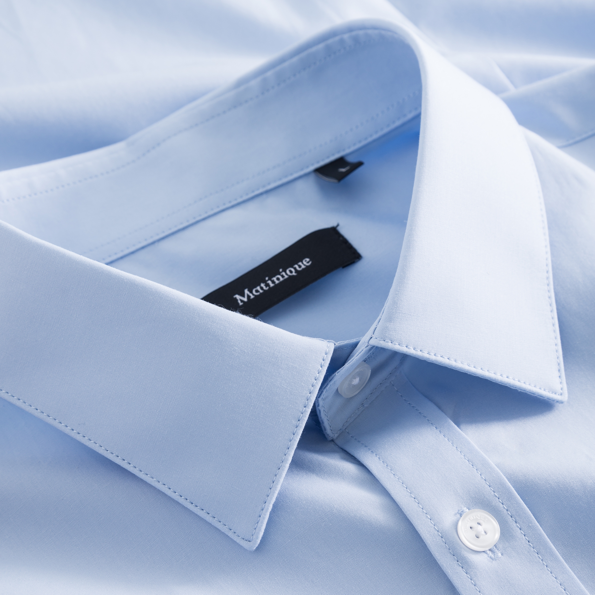 Robo Stretch Poplin Blue Shirt  - 3