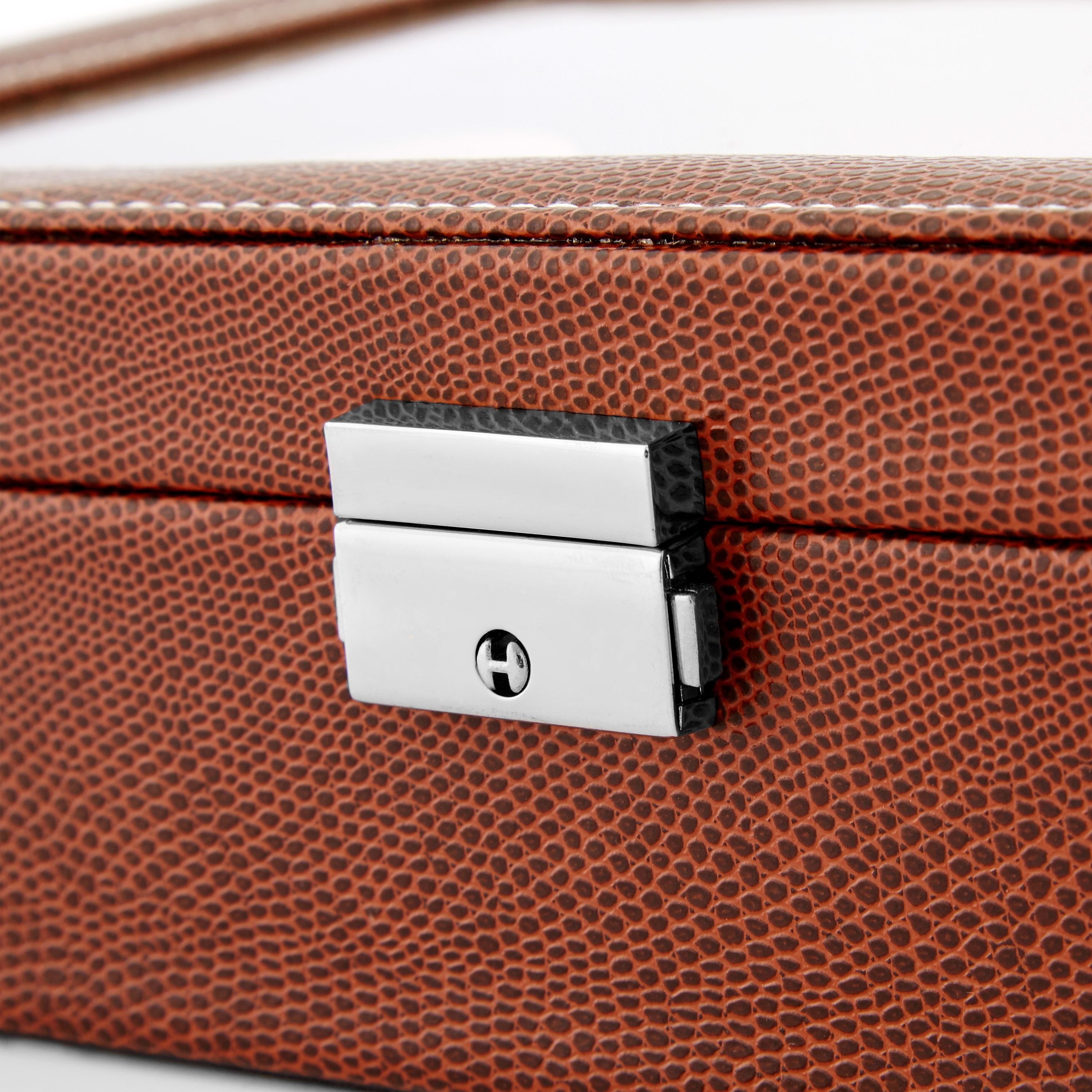 Roodbruine Horlogekast van Slangenleer - 12 Horloges - 5