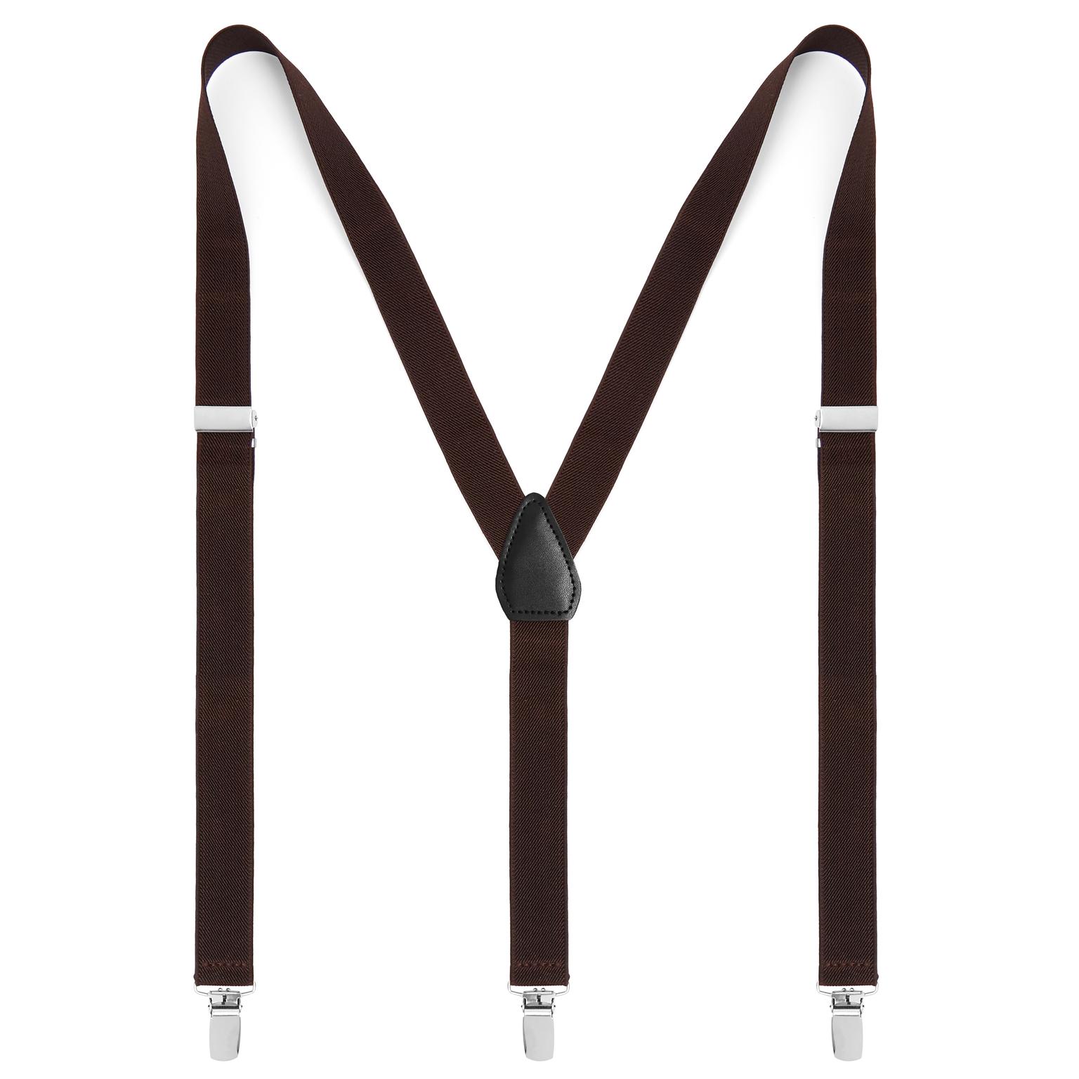 Slim Dark Brown Clip-On Suspenders Slim Dark Brown Clip-On Suspenders