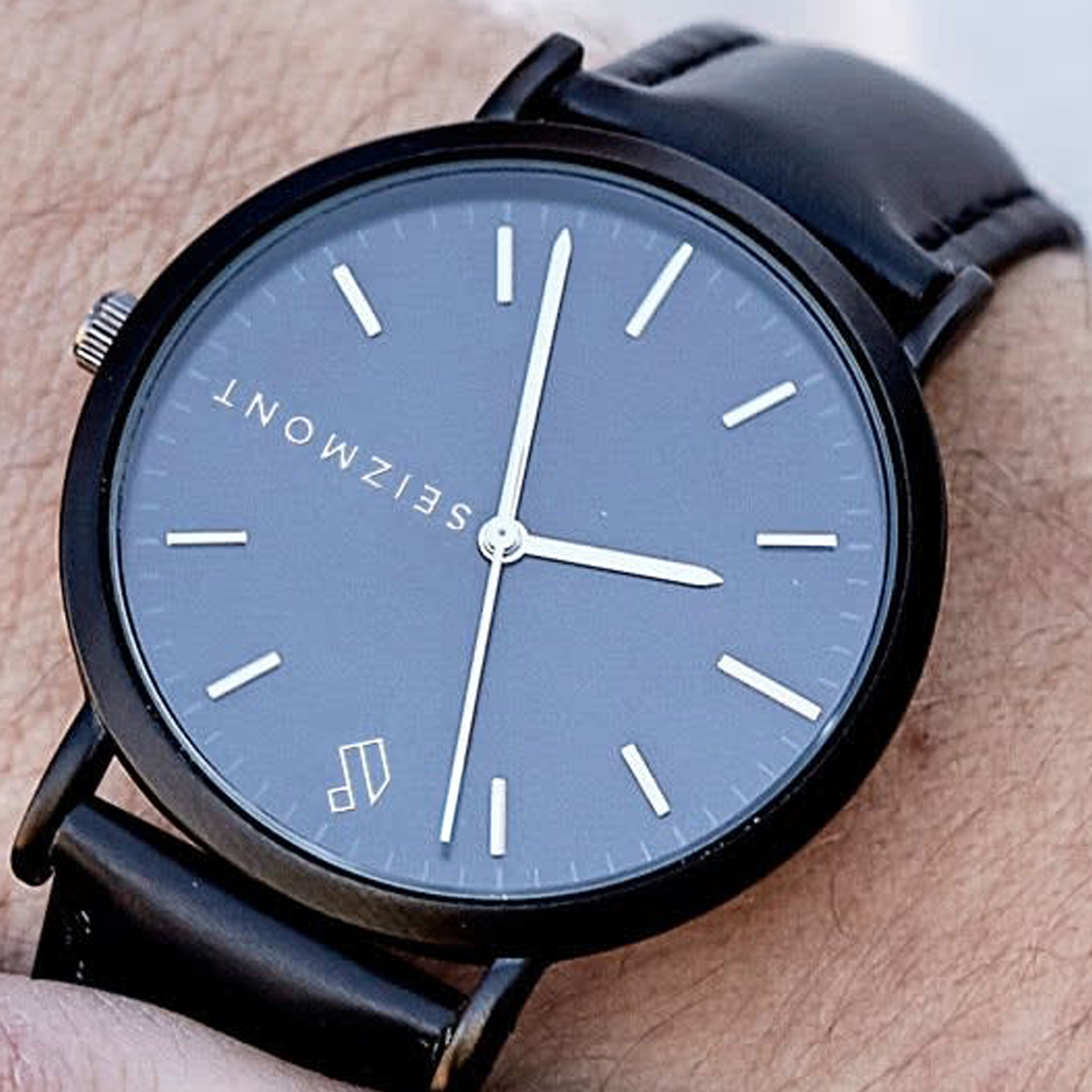  INTIMEMATE Men's Black Watch Analog Wristwatch with
