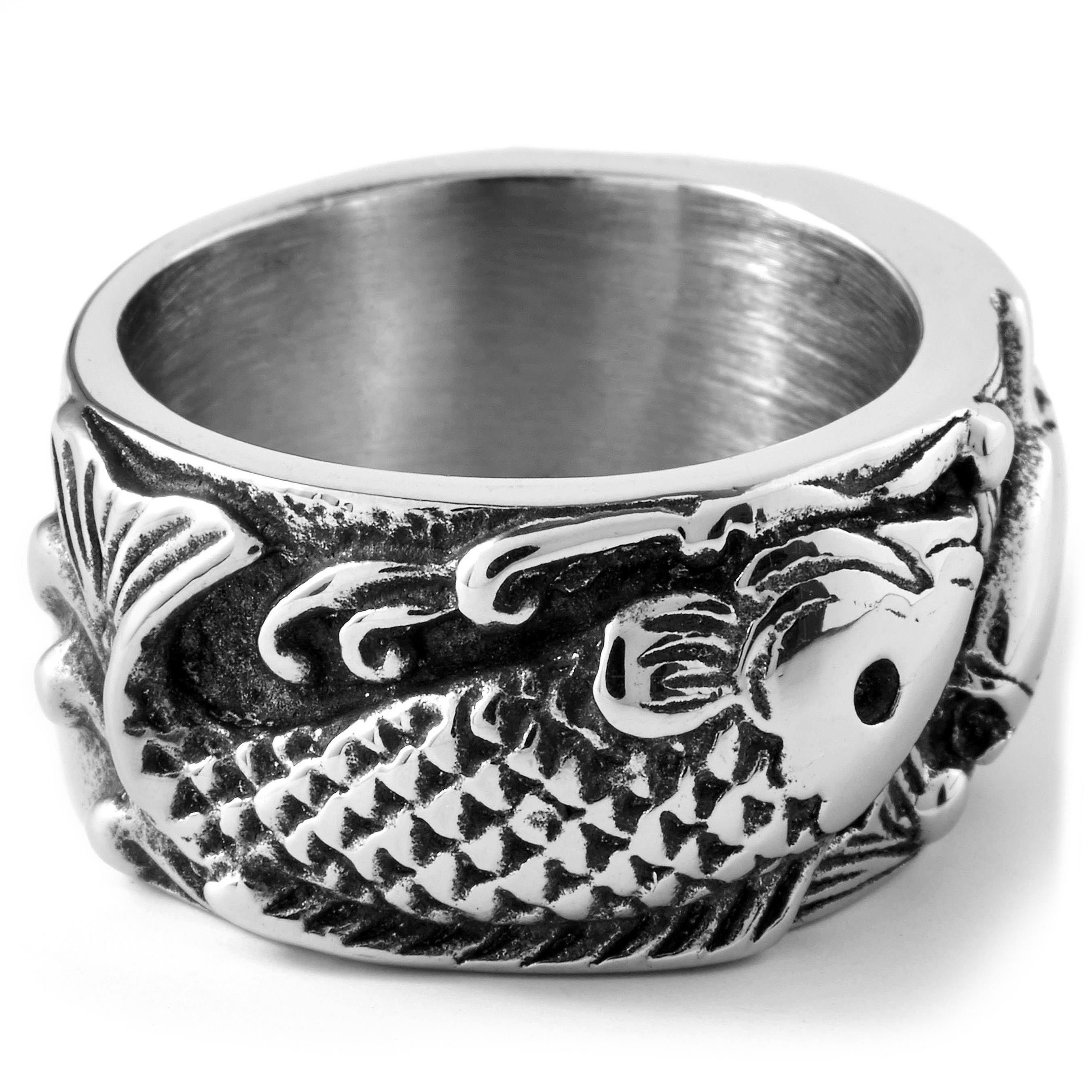Stainless Steel Pisces Ring - 2