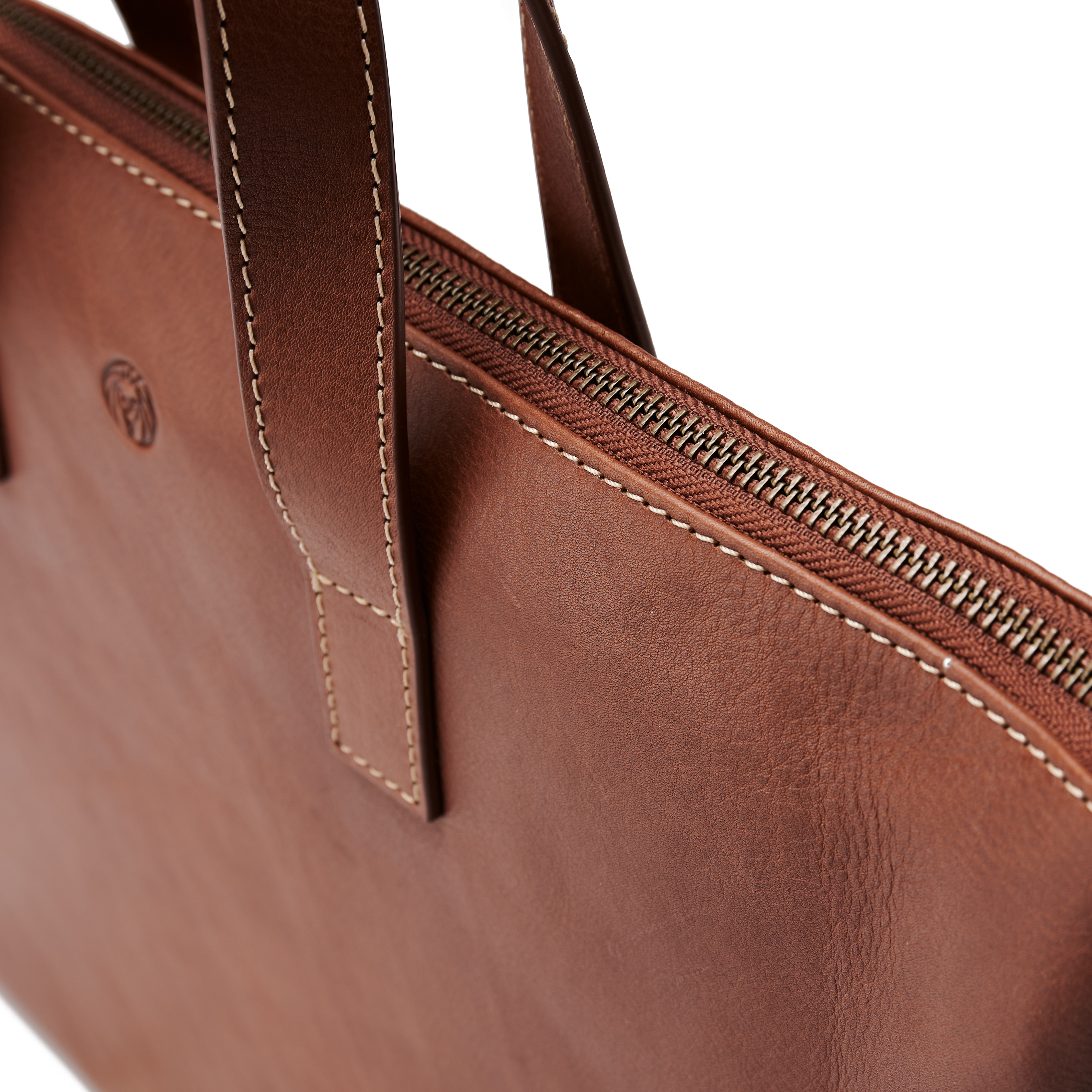 Borsa tote Felix in pelle marrone chiaro - 12