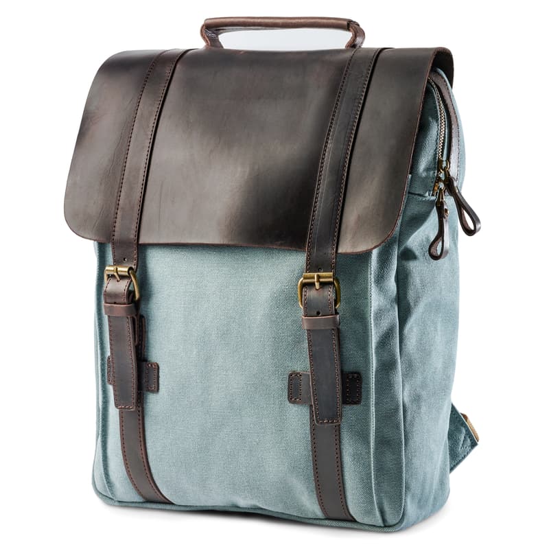 brown and blue leather backpack Navy Handbags The Alpha Backpack offers durability without sacrificing style Light Blue Canvas & Brown