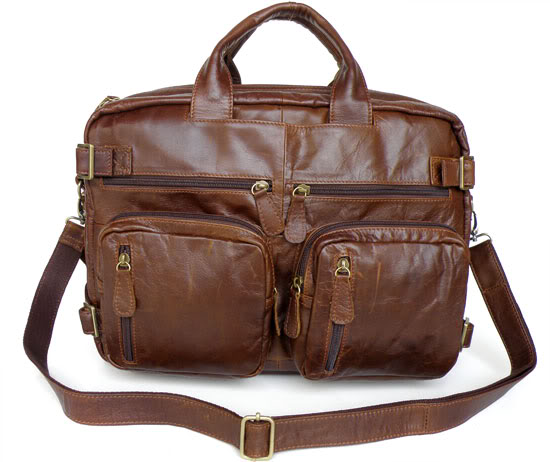 Lysebrun Tino Multi Lædertaske - 1