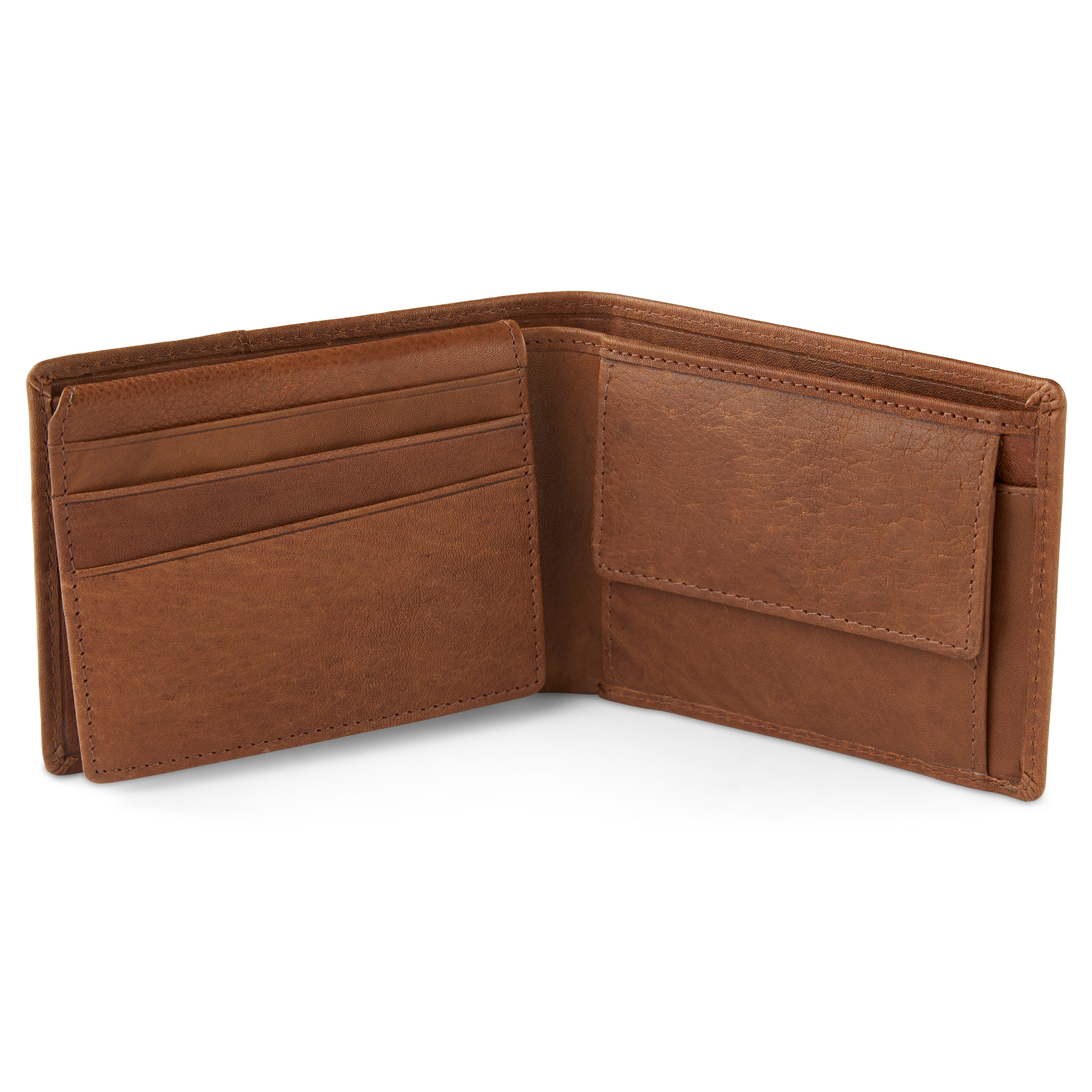 Perforated Tan Cambodia Leather RFID Wallet - 2