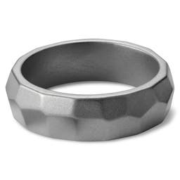 Jax Stainless Steel Faceted Band Ring