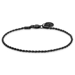 Essentials | 2 mm Gunmetal Black Rope Chain Bracelet