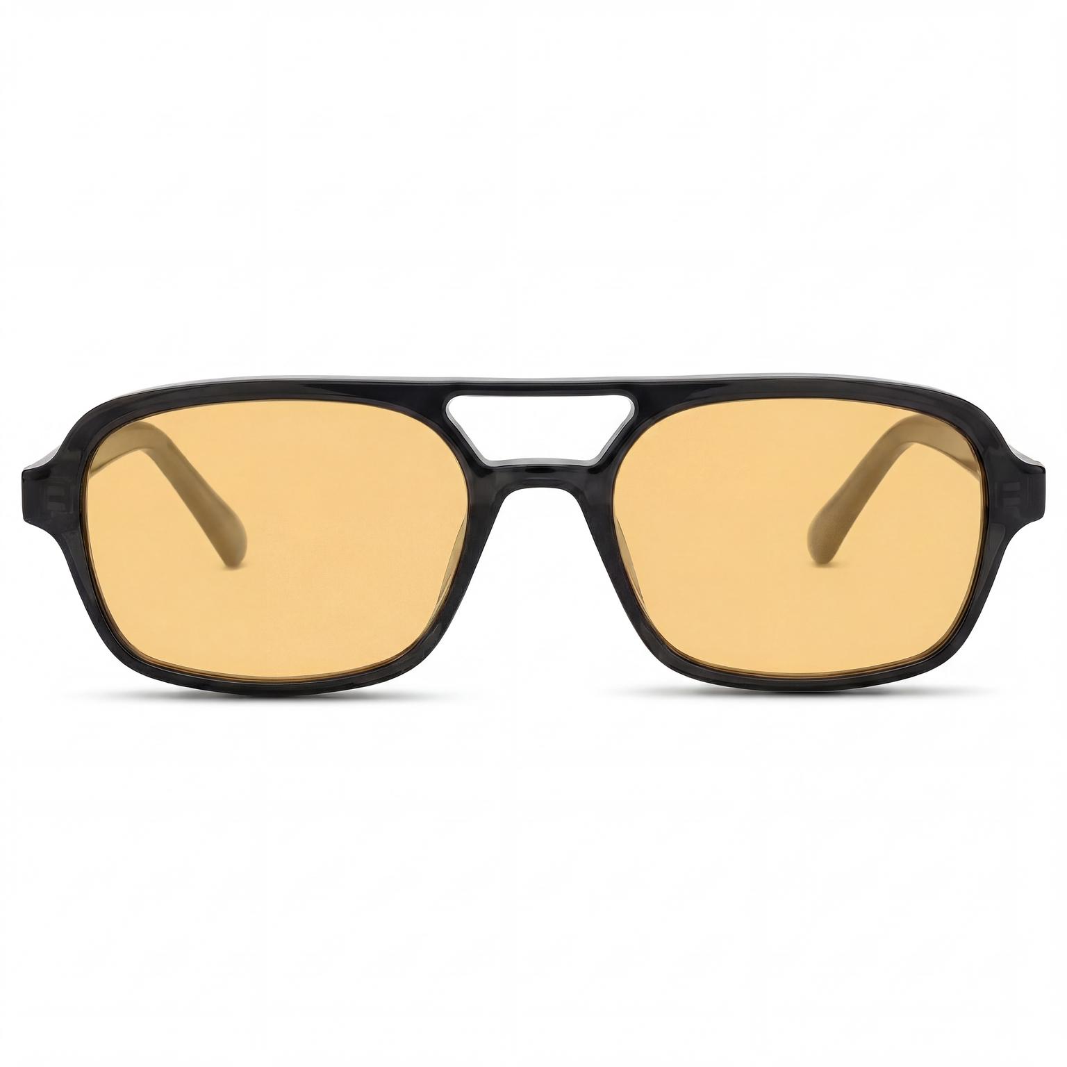 Spectrum | Smoky Black & Yellow Aviator Sunglasses Spectrum | Smoky Black & Yellow Aviator Sunglasses