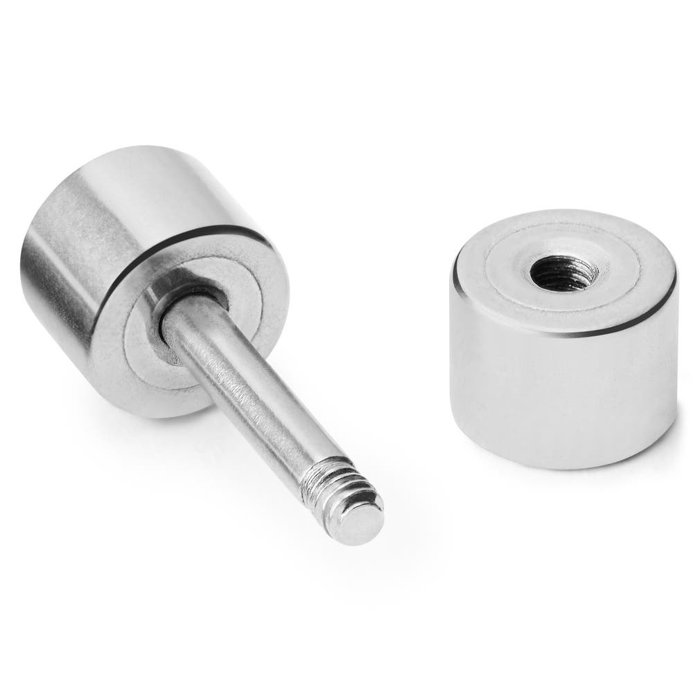 hover: 4 mm Silver-Tone Stainless Steel Fake Plug Earring hover: 4 mm Silver-Tone Stainless Steel Fake Plug Earring