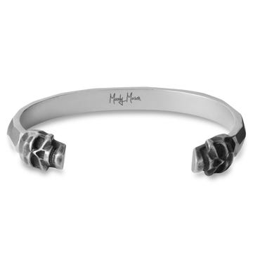 Jax | Limited Edition Silver-Tone Stainless Steel Skull Cuff Bracelet