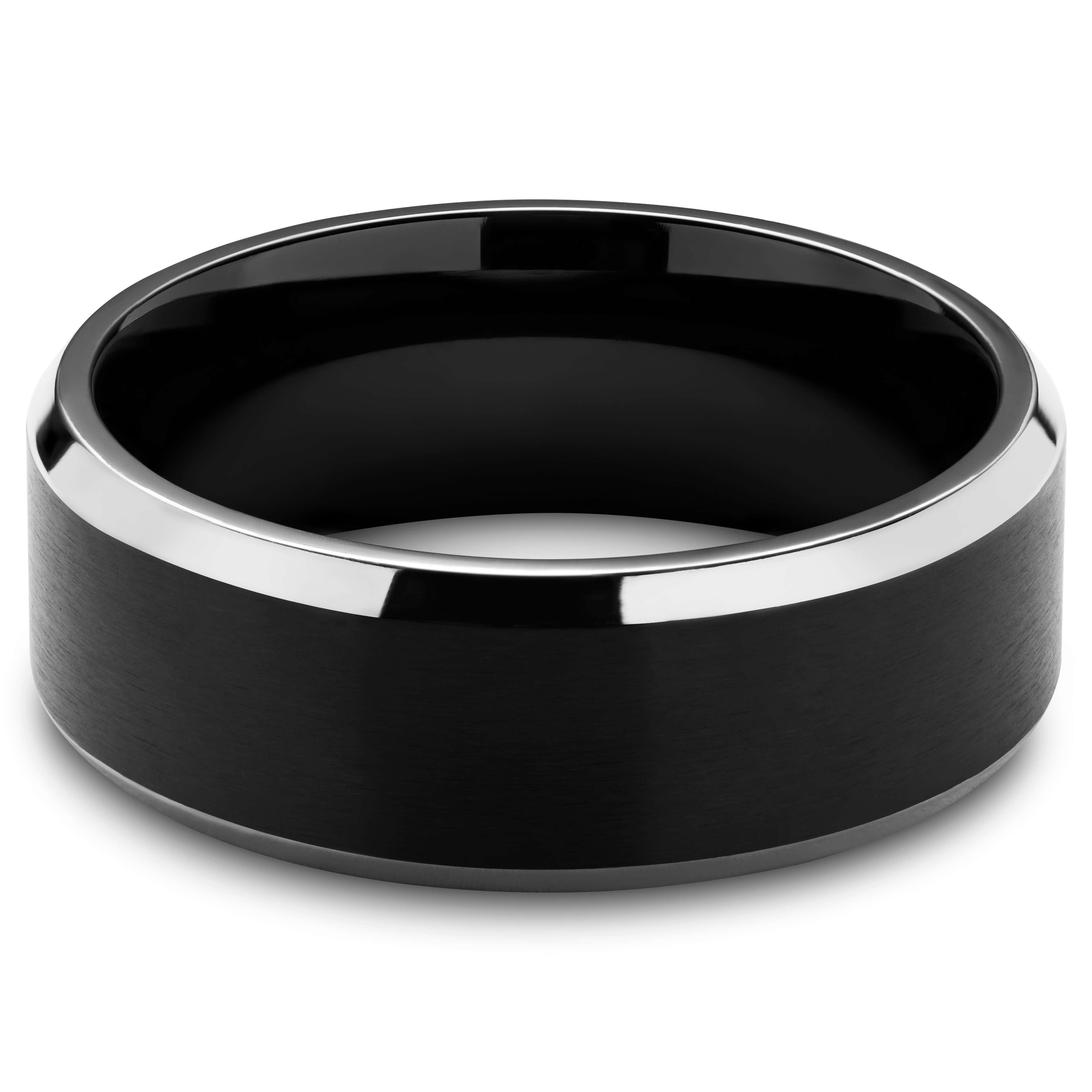 Aesop Keith Black and Silver-tone Titanium Ring - 2 - hover gallery