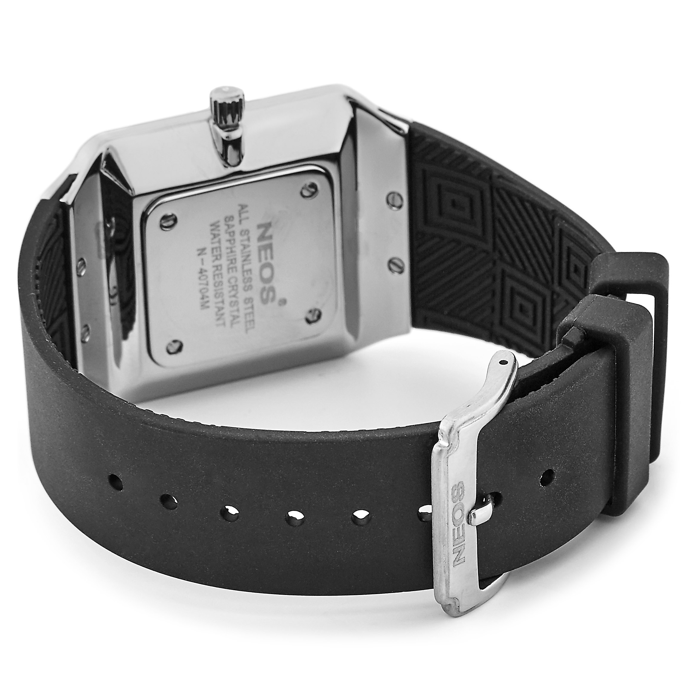 Black & White Sapphire Crystal Watch - 3