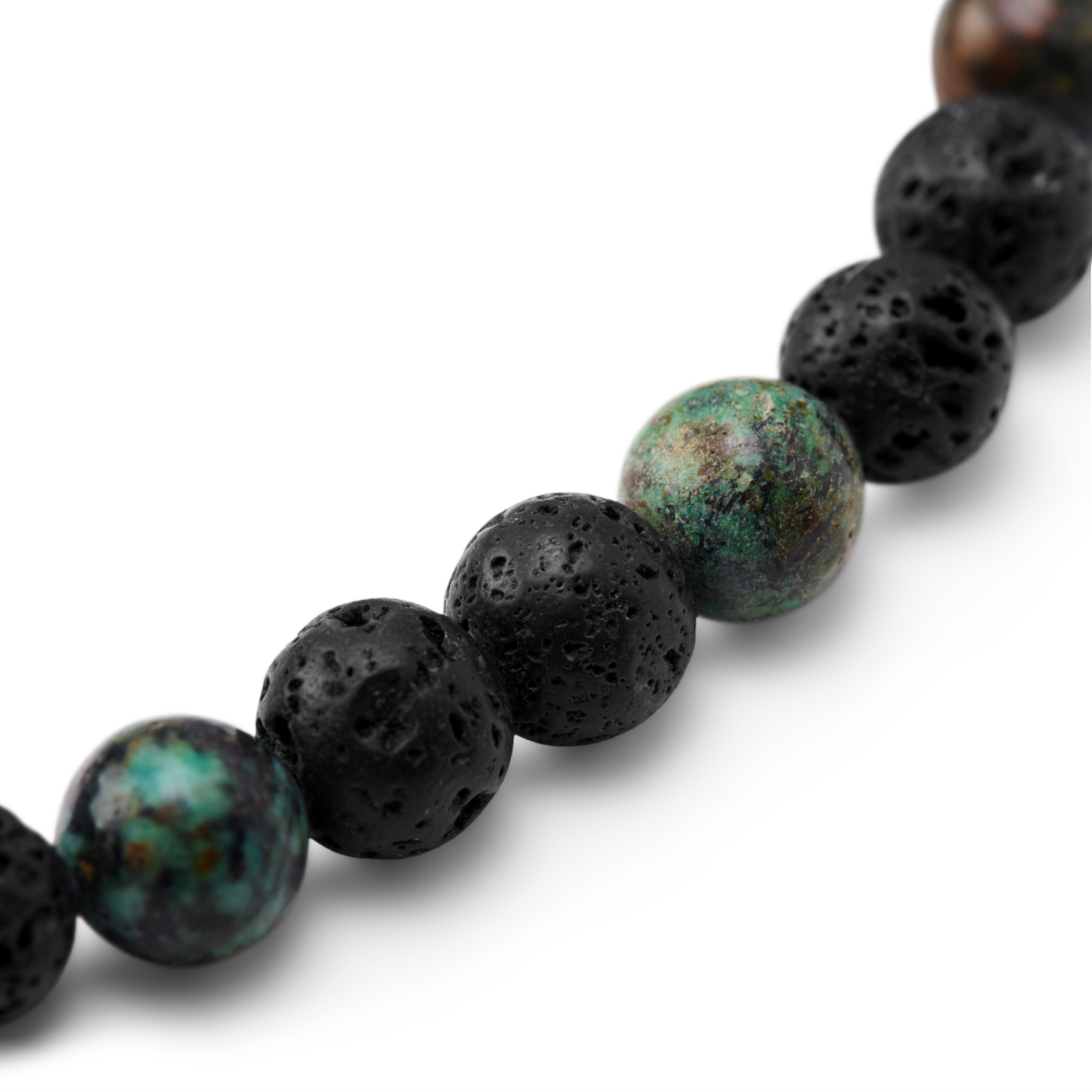 Sanatio | 8 mm Lavasten & Afrikansk Turkis Armbånd - 3