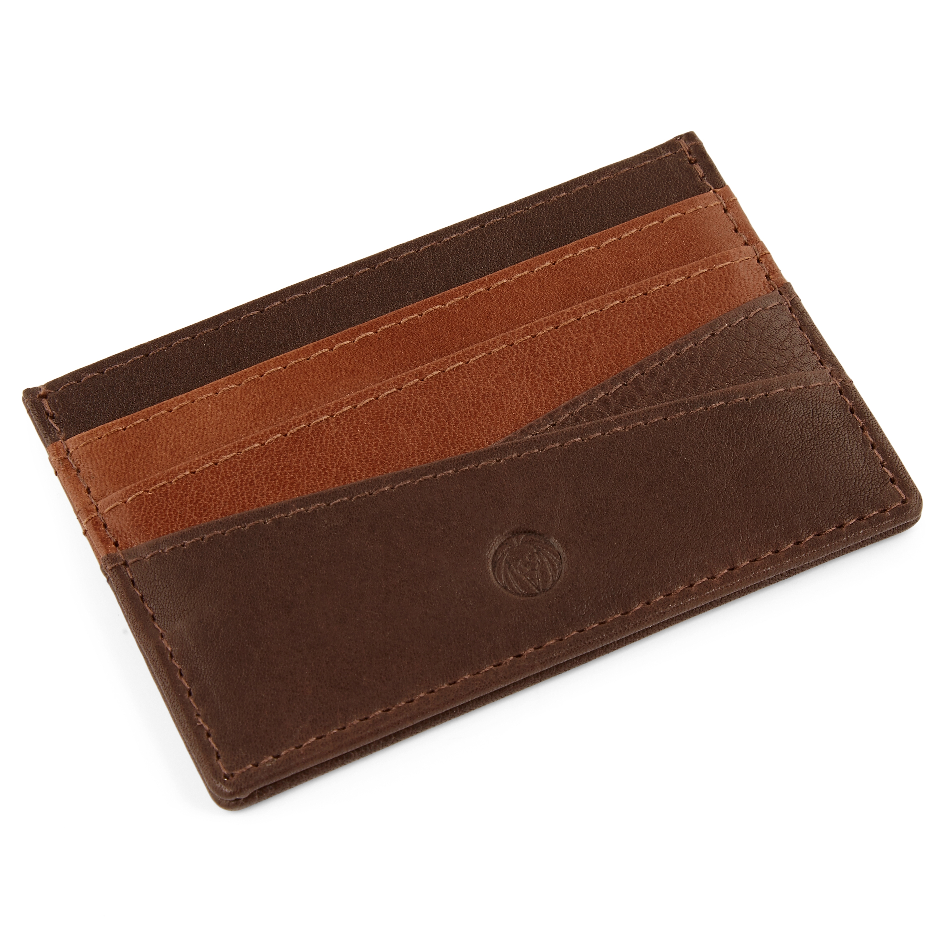 Lacey Brown Leather RFID Card Holder - 4