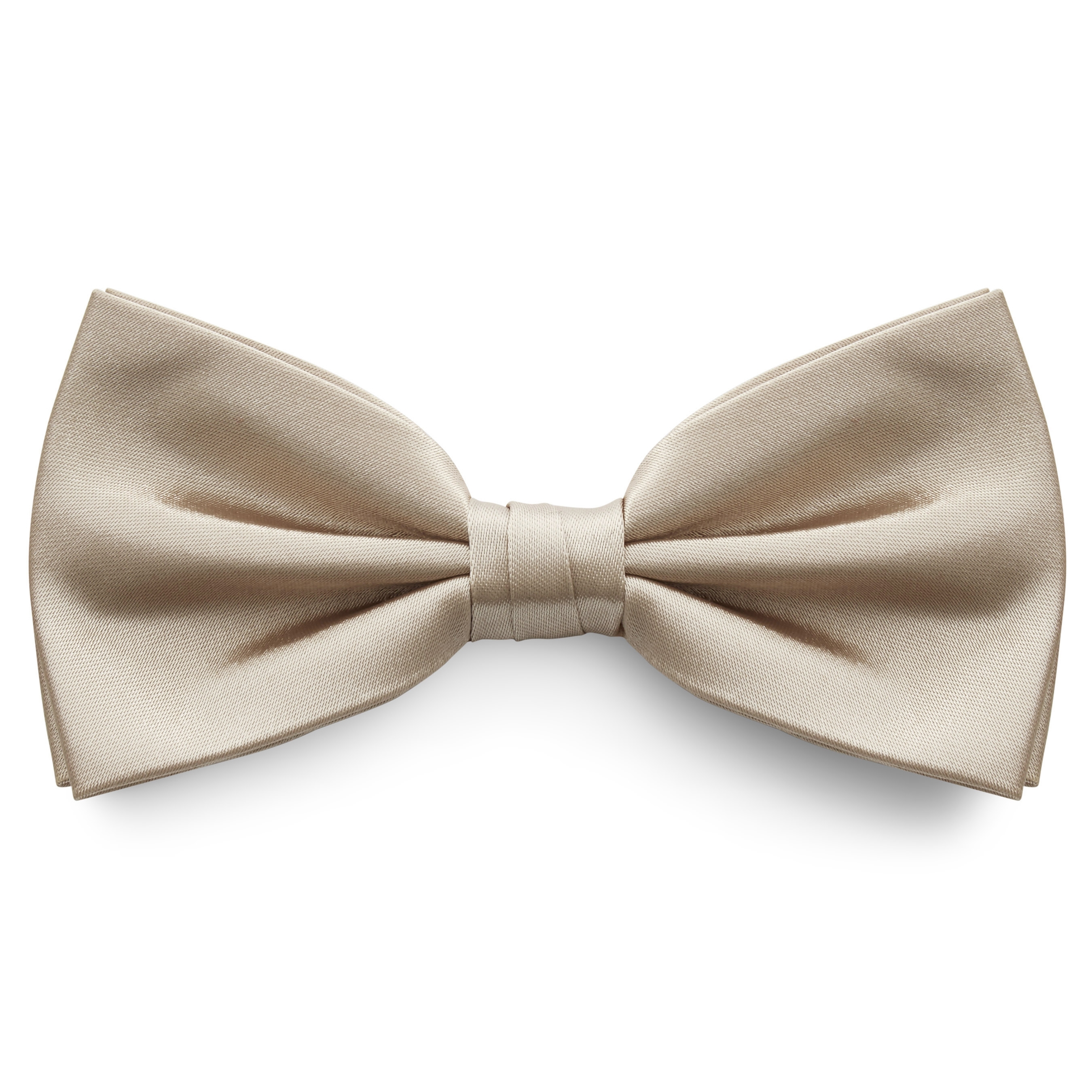 Champagne Pre-Tied Bow Tie & Pocket Square Set - 3