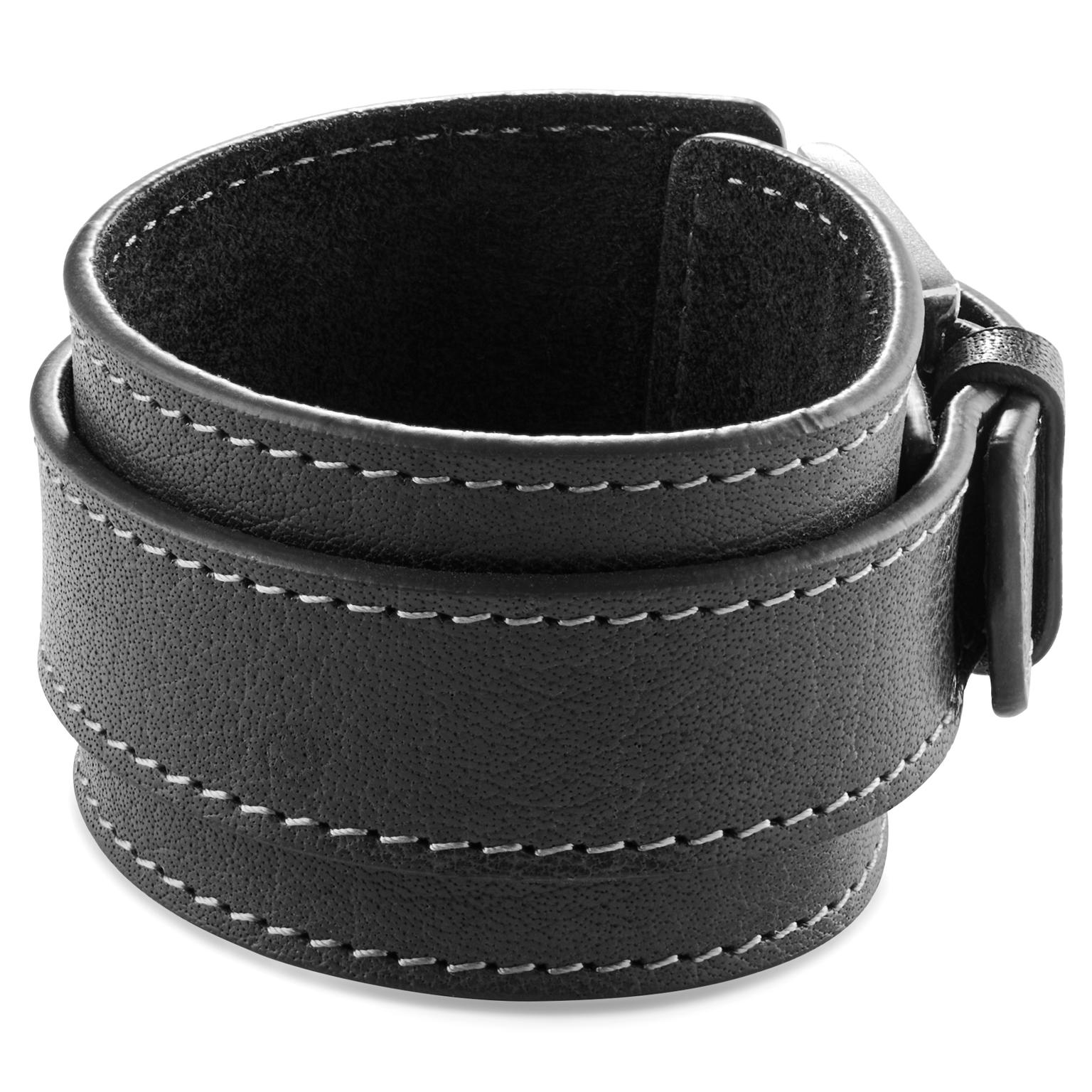 Gladius | Black Full Grain Buffalo Leather Pin Bracelet Gladius | Black Full Grain Buffalo Leather Pin Bracelet