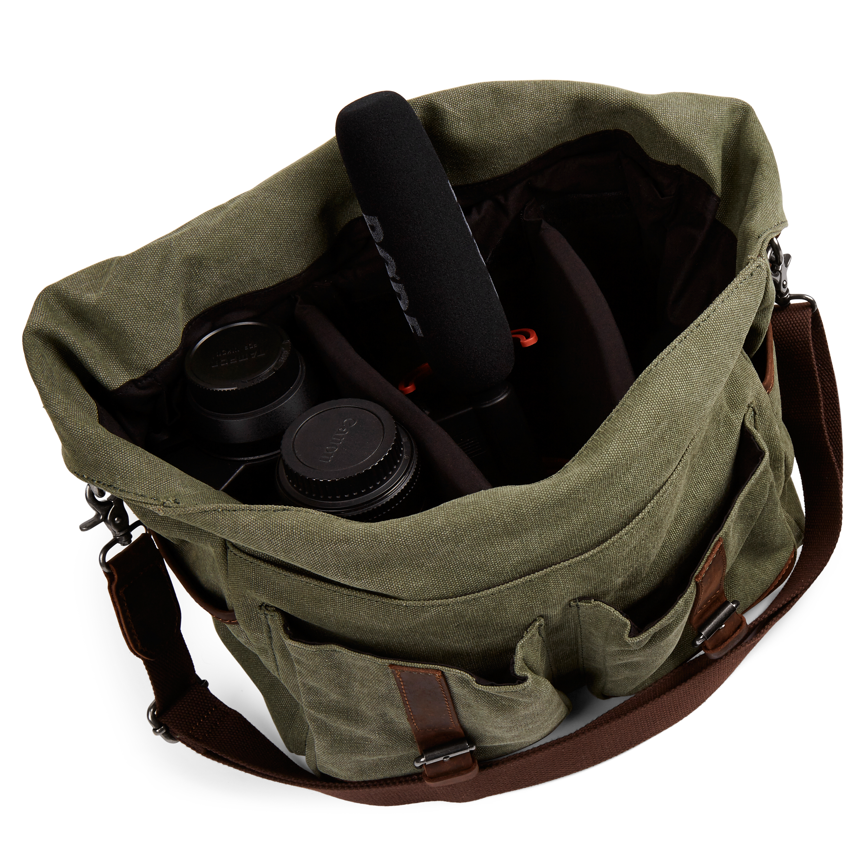 Strom zeleno-smeđa XL torba za fotoaparat - 7