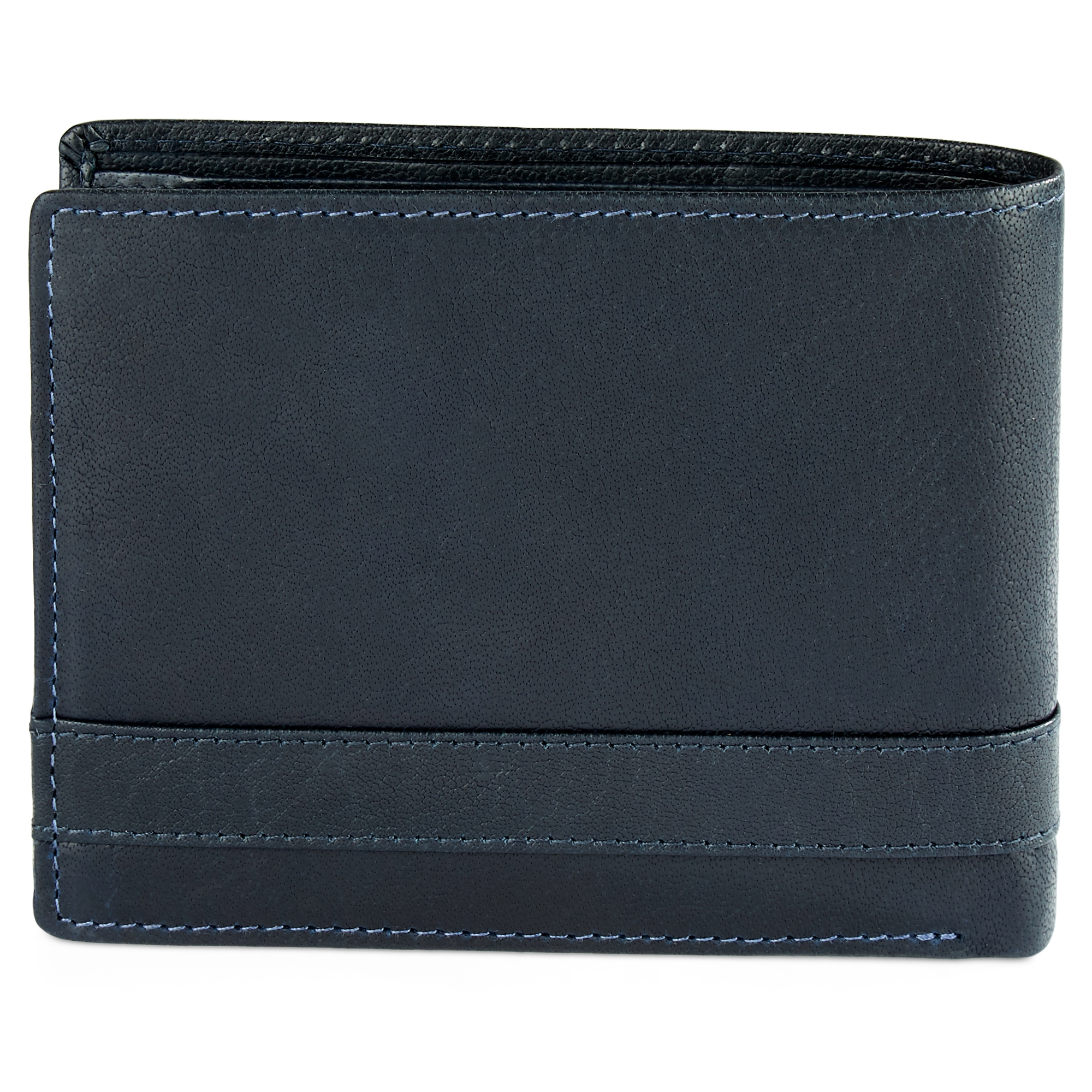 Cartera de cuero de lujo azul marino RFID Montreal - 4