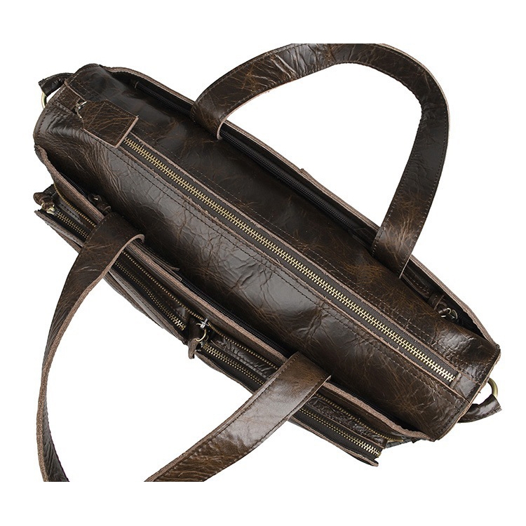 Usnjena športna torba v sprani črni barvi - 6