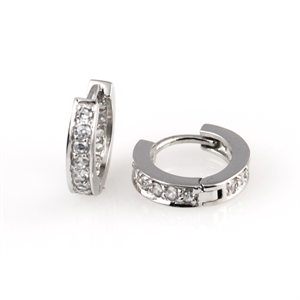 Små Bling Hoop Øreringe - 1