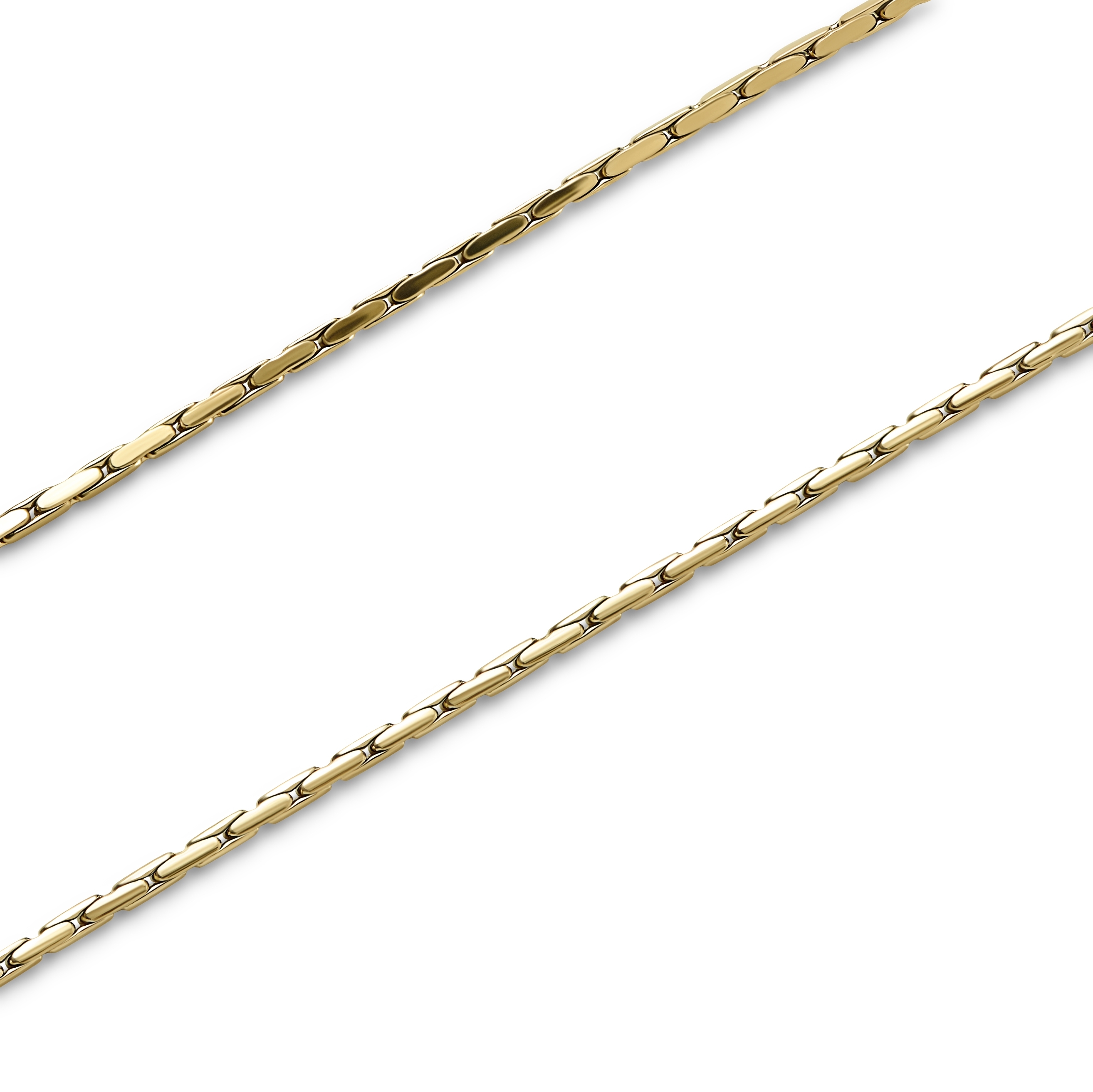 Essentials | Arany tónusú téglalap kockalánc karkötő 1 mm - 4