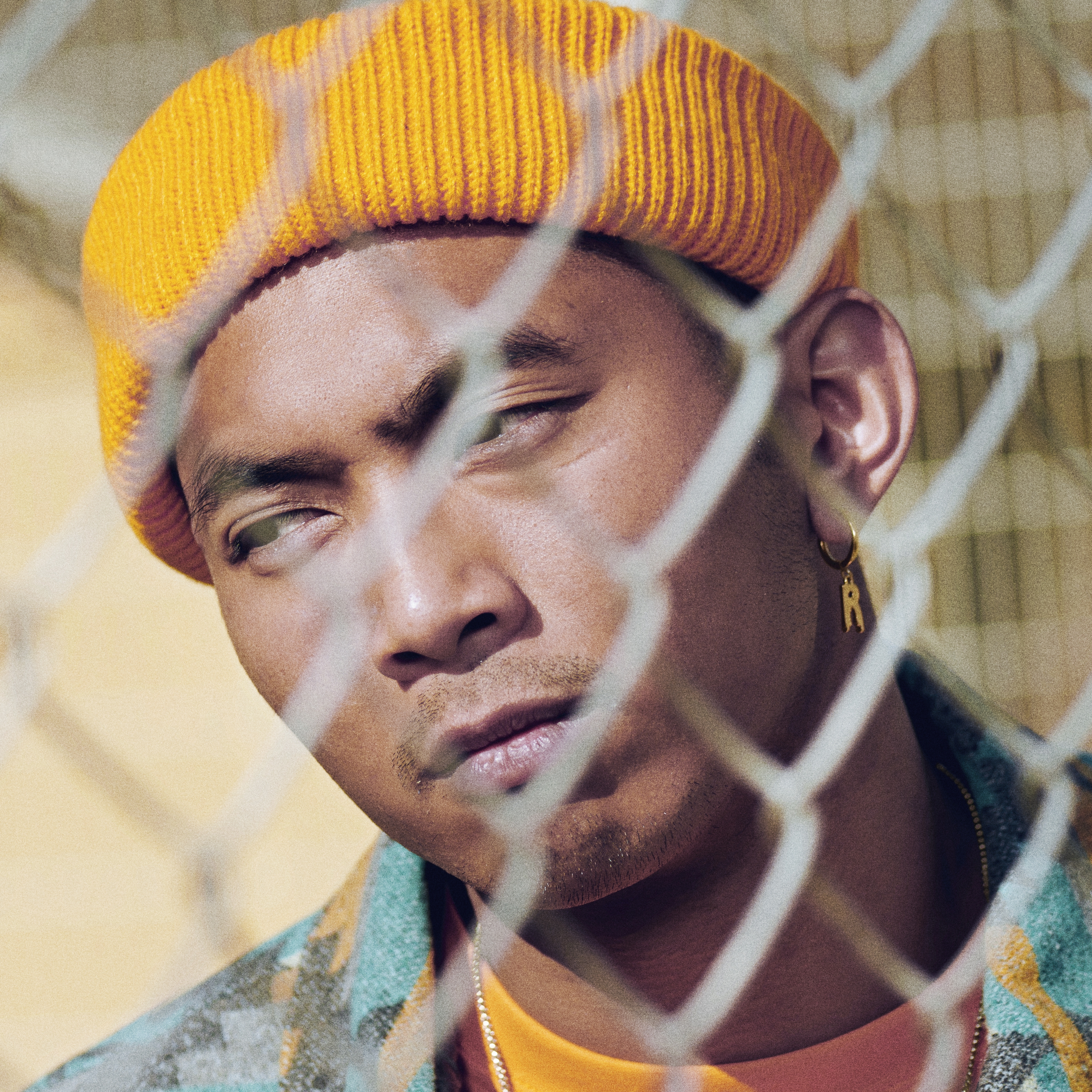 Fahrenheit | Gold-Tone Melting Initial R Hoop Earring - 4