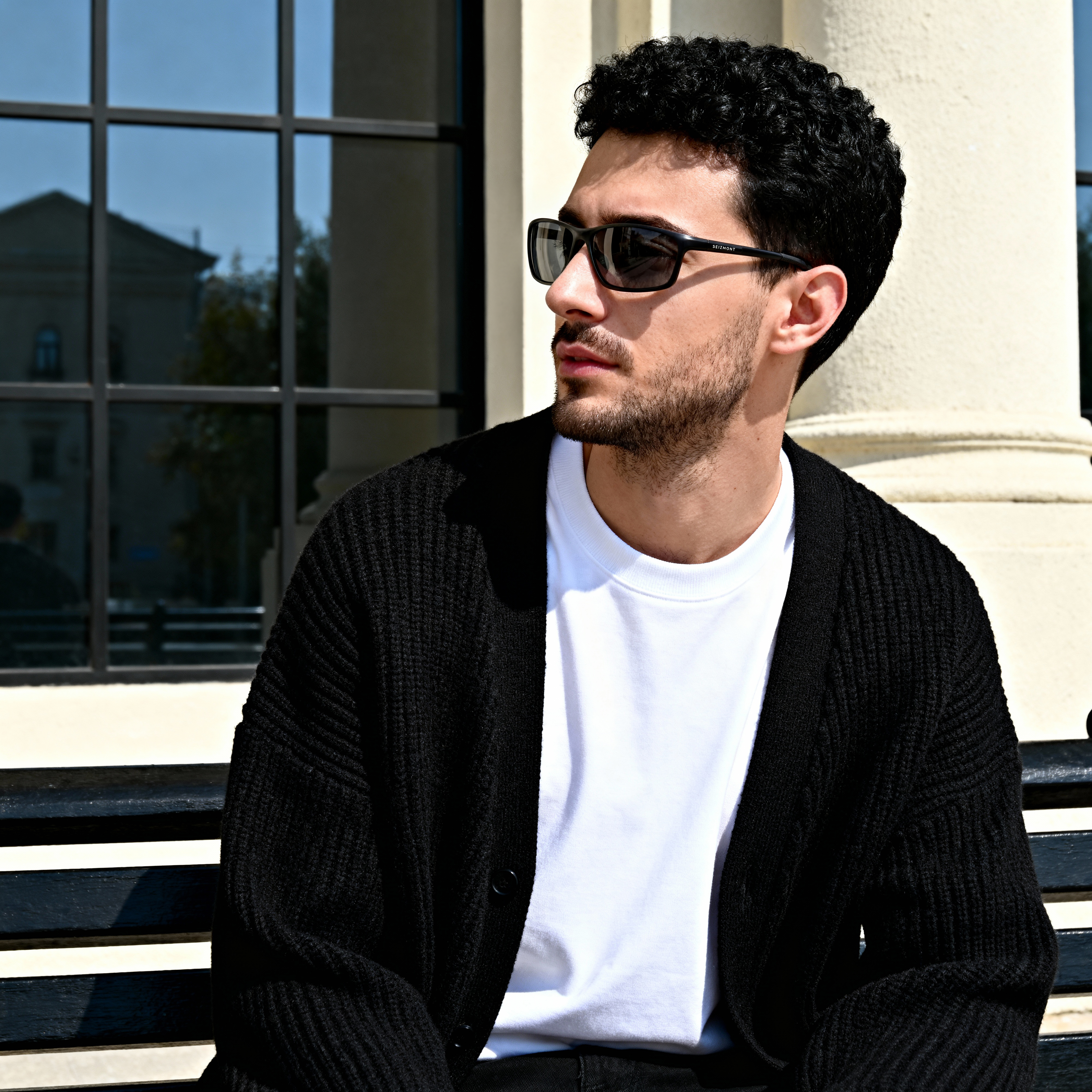 Gafas de sol polarizadas de aluminio negras - 3