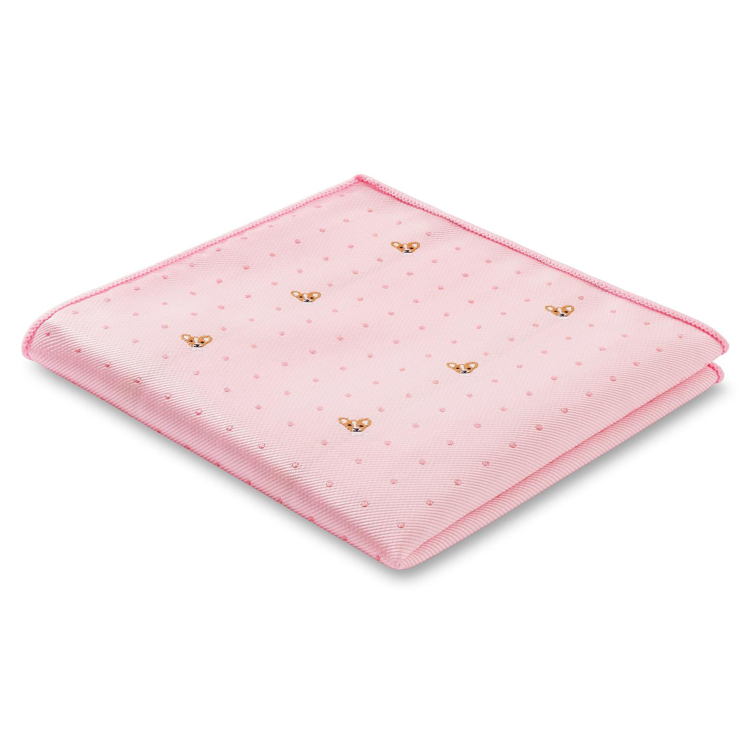 Zoikos | Pink Corgi Pocket Square Zoikos | Pink Corgi Pocket Square