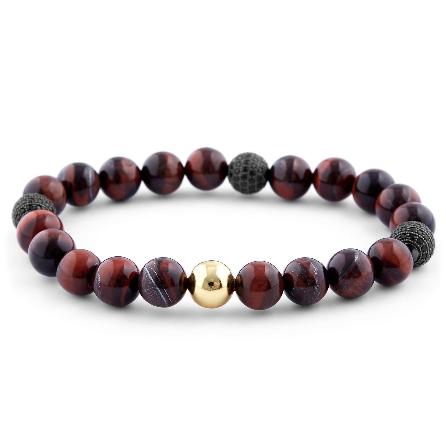 Pulsera clásica de piedras burdeos Pulsera clásica de piedras burdeos