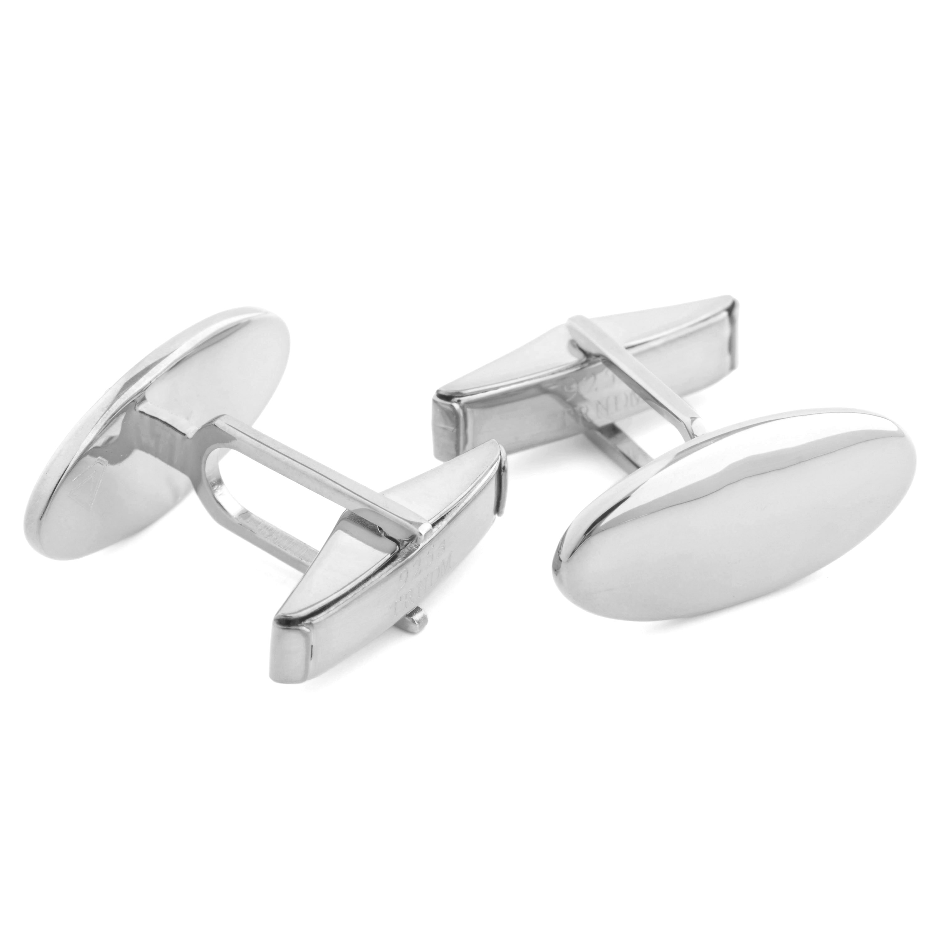 Kratek ovalni set iz srebra 925s - 3