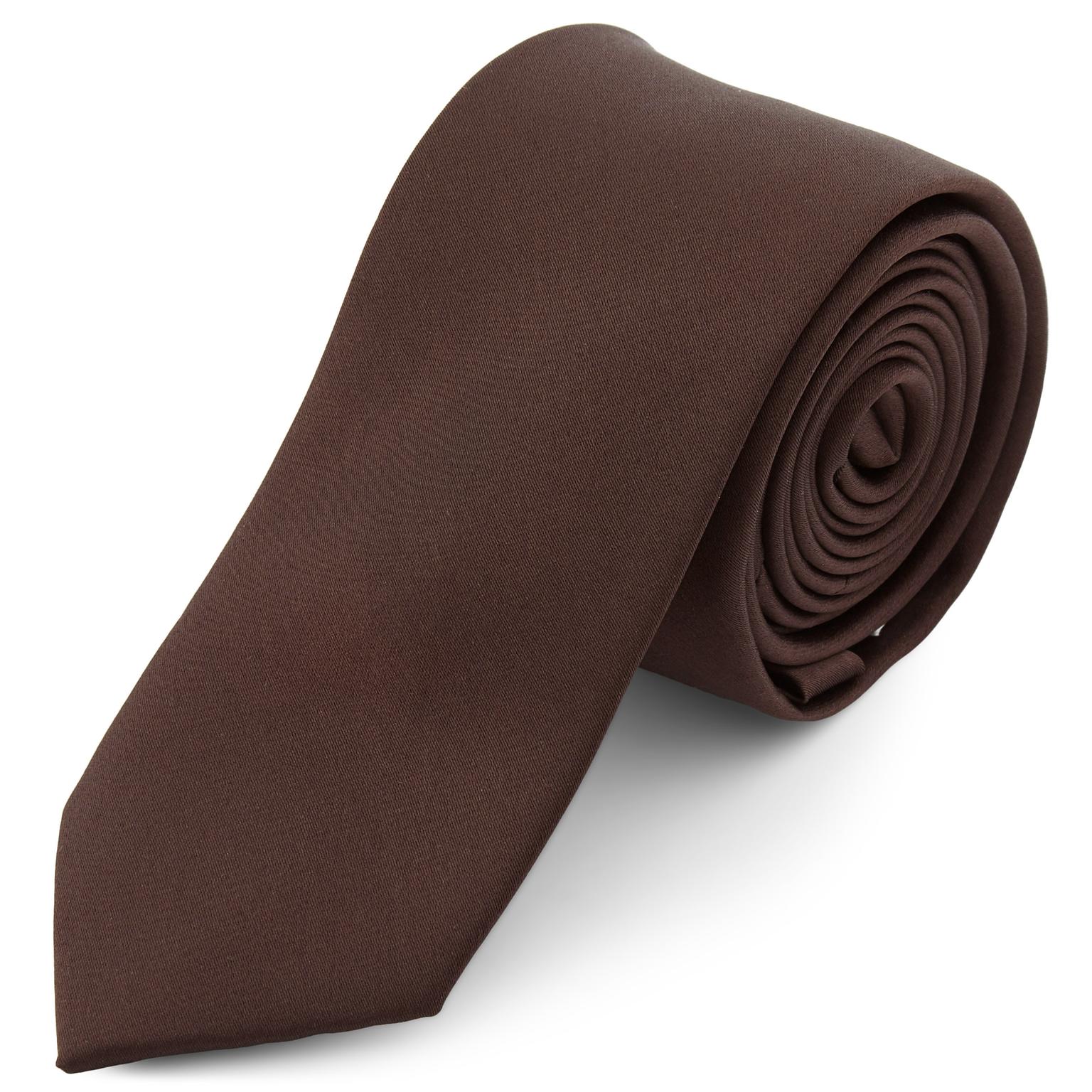Dark Brown 6cm Basic Tie Dark Brown 6cm Basic Tie
