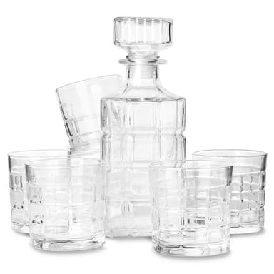 Whisky Set | 6 Geometric Glasses and Decanter Whisky Set | 6 Geometric Glasses and Decanter