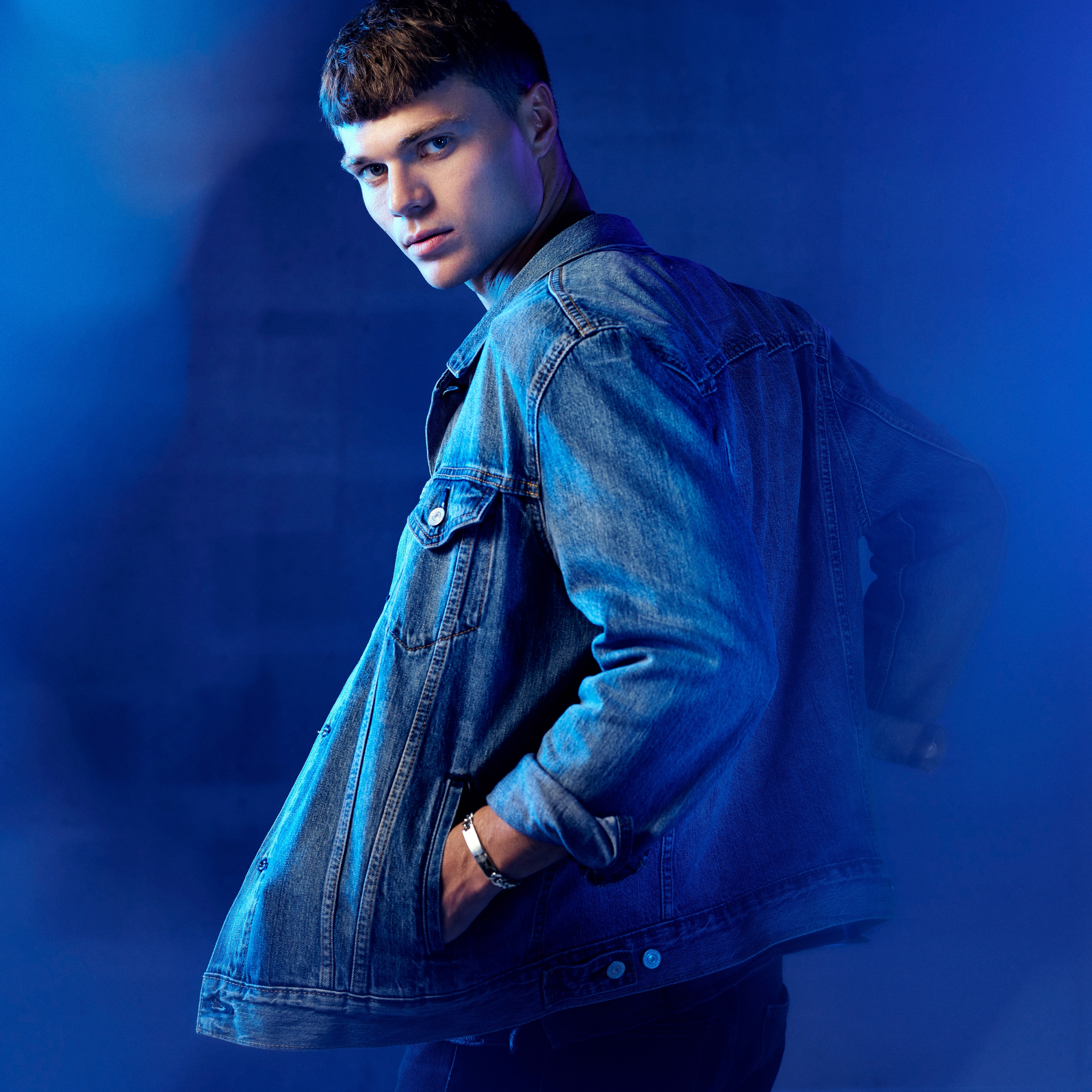 Nomen | 10 mm Silver-tone Stainless Steel ID Plate Bracelet - 6