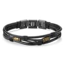 Gyllent og Svart Icon Armbånd av Skinnsnorer Gyllent og Svart Icon Armbånd av Skinnsnorer