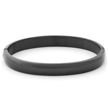 Polished Dark Grey Stainless Steel Bangle Bracelet Polished Dark Grey Stainless Steel Bangle Bracelet