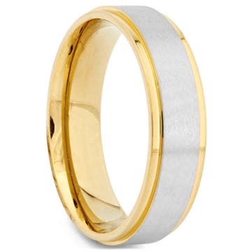 Arany- és ezüsttónusú acélgyűrű