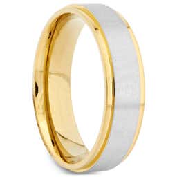 6 mm Gold- & Silver-Tone Stainless Steel Ring
