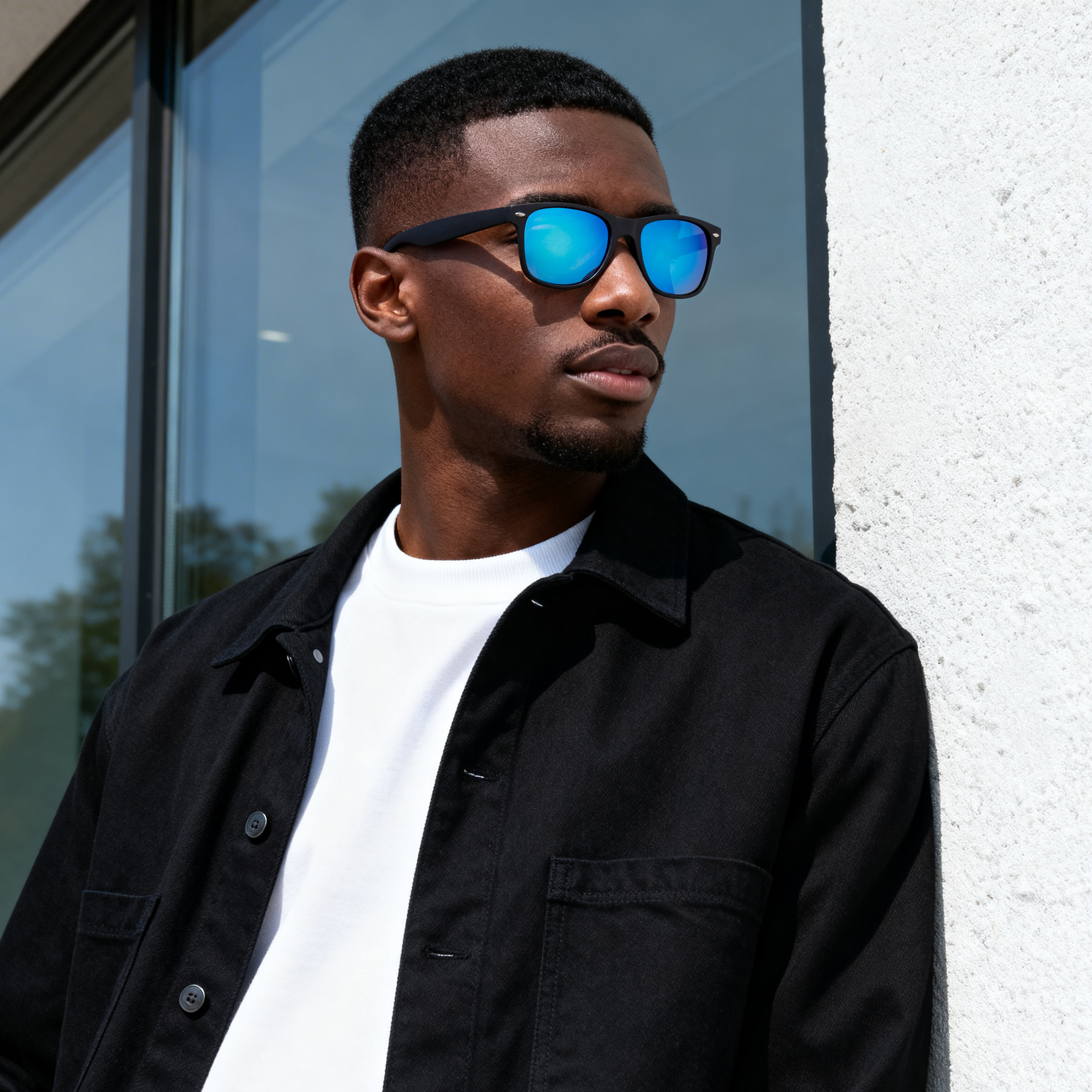 Lustrzane niebieskie okulary przeciwsłoneczne Westley - 3