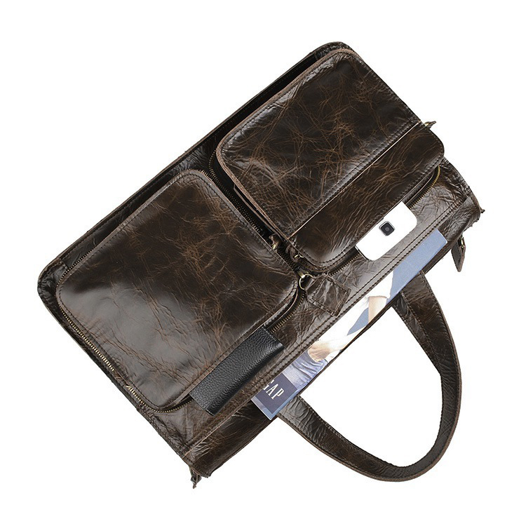 Bolsa de viaje de cuero negro descolorido - 7