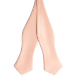 Rose Pink Self-Tie Satin Diamond Tip Bow Tie